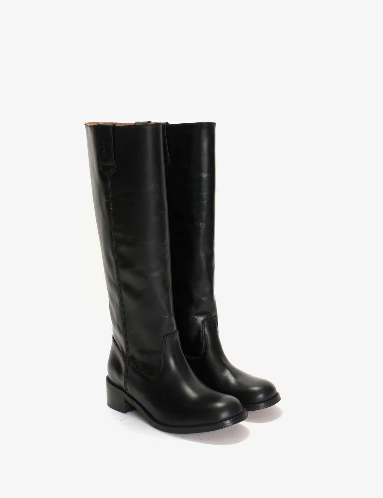 Ann Gaucho Boot In Black Texas Leather