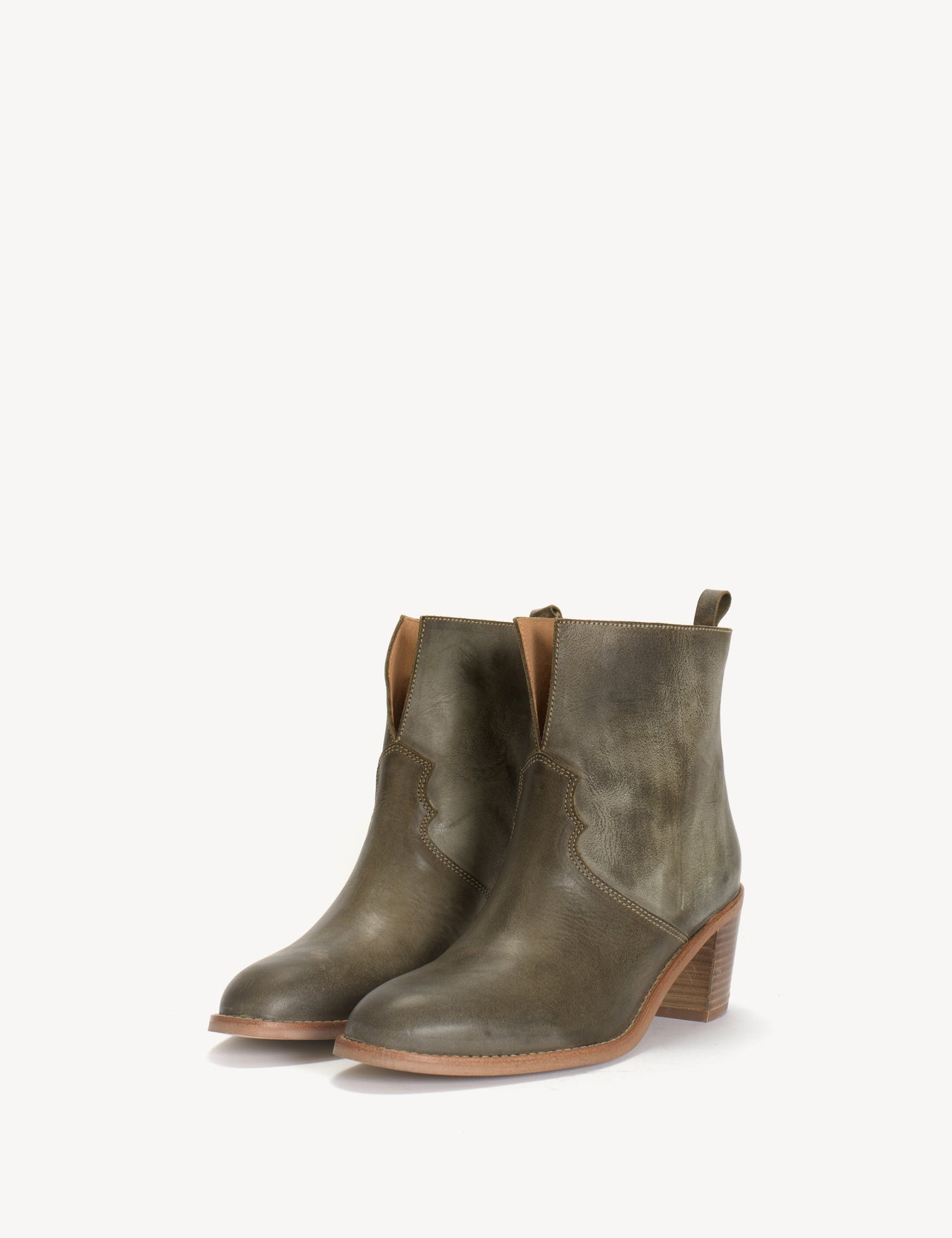 Brigitte Boot In Green Escovado Leather
