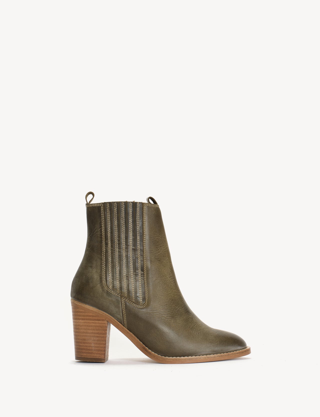 Carice Boot In Army Green Escovado Leather