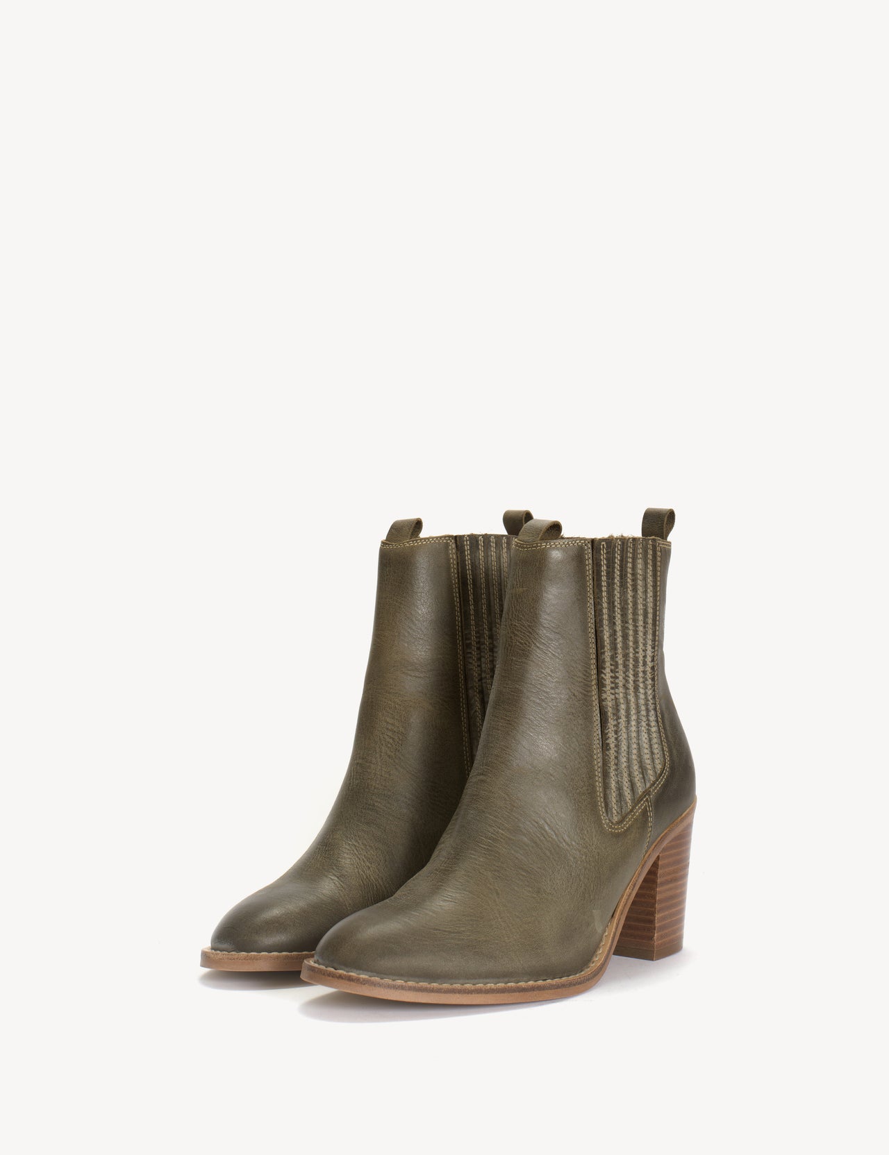 Carice Boot In Army Green Escovado Leather