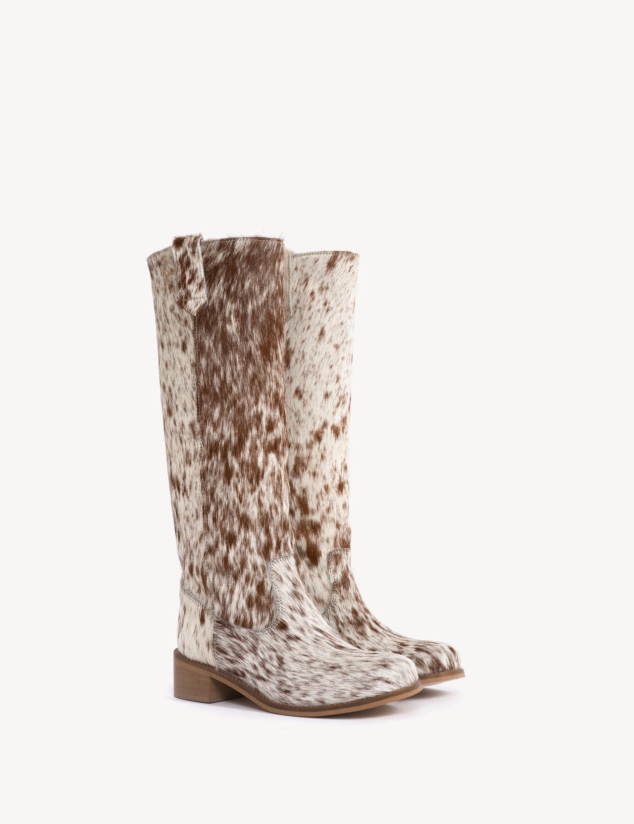 Ann Gaucho Boot In Brown Shades Cow Fur