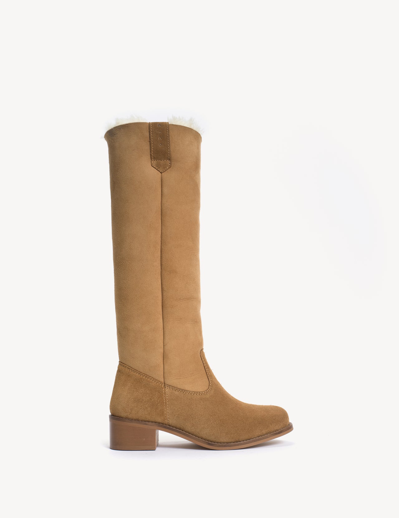 Ann Gaucho Boot In Tan Shearling Fur