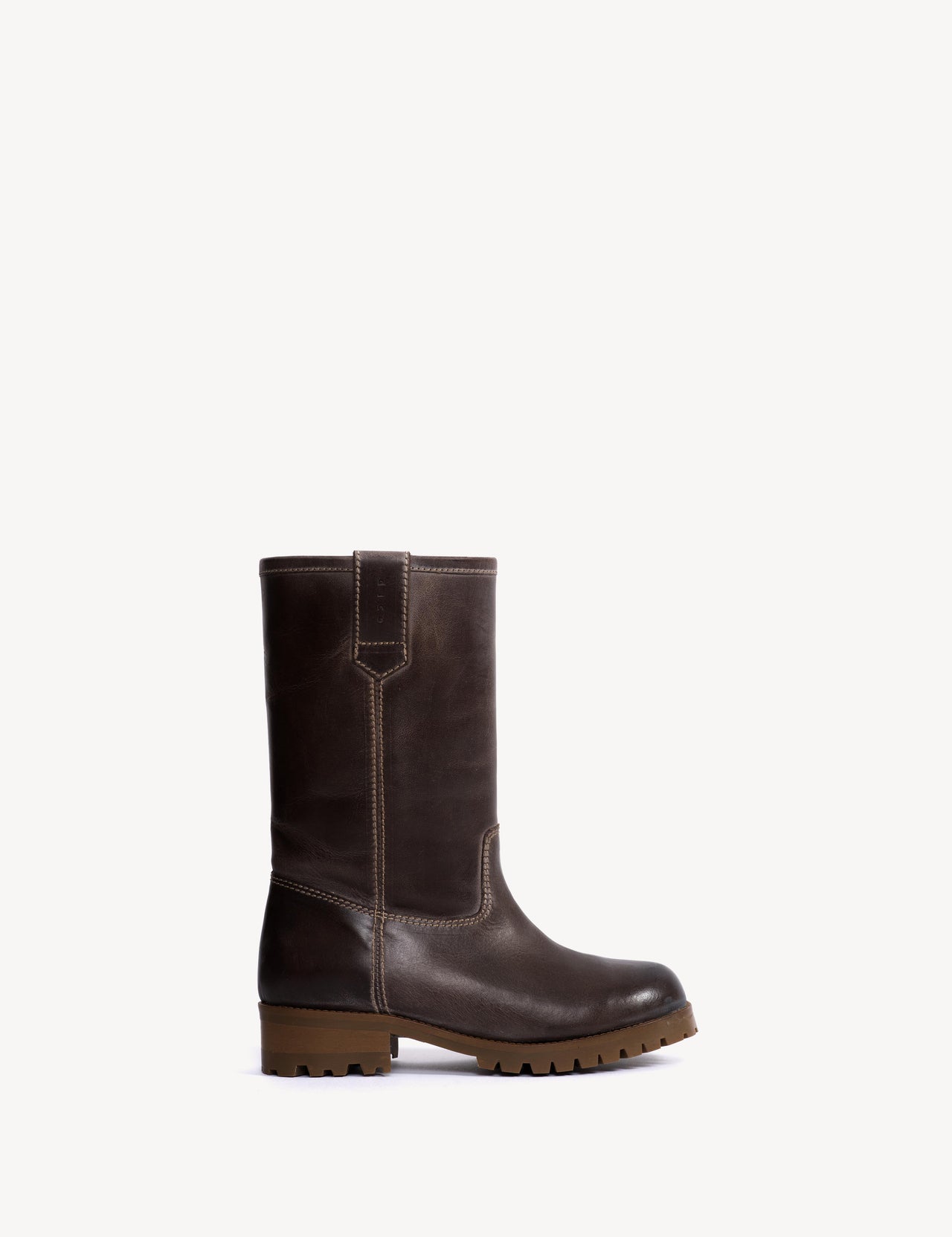 Kimmi Boot In Dark Brown Escovado Leather