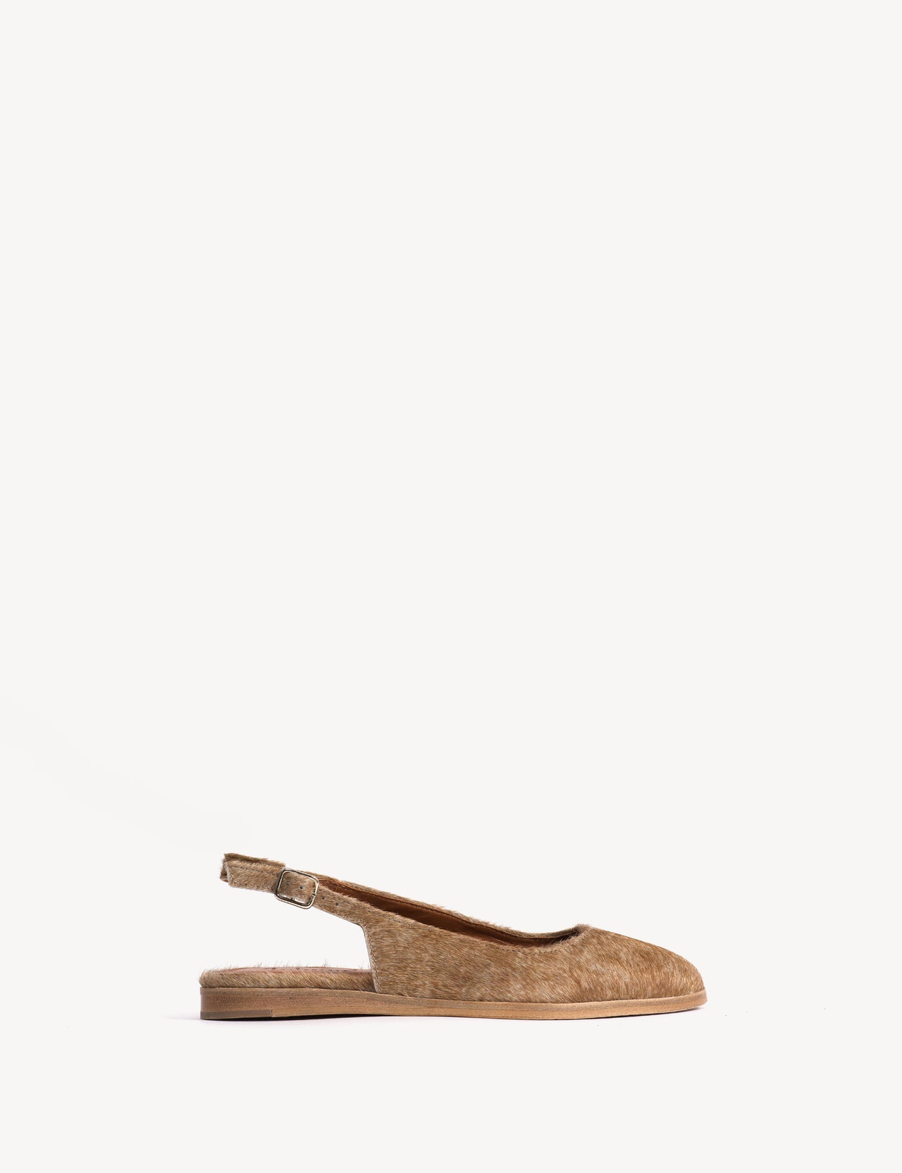Moa Slingback Flats In Beige Shades Cow Fur
