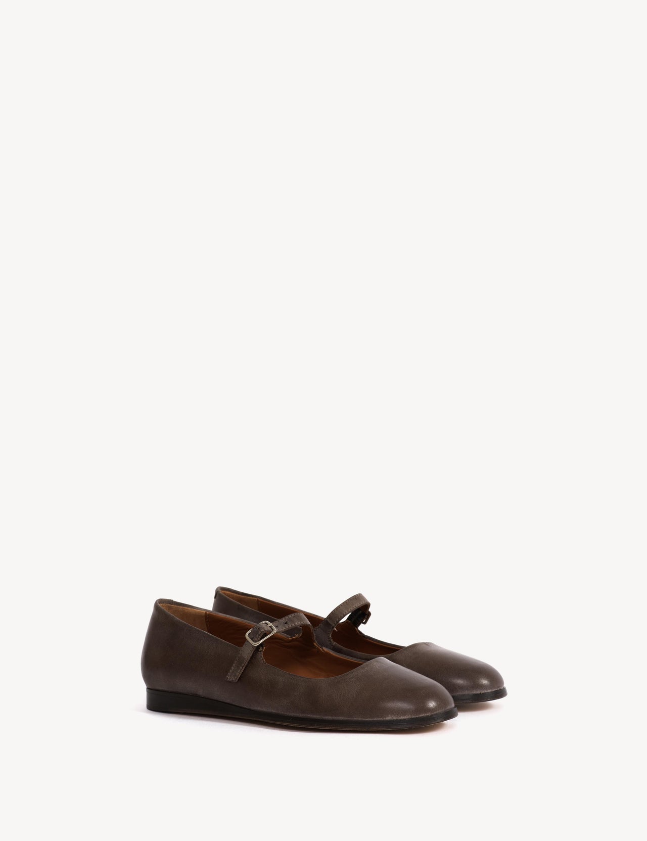 Ines Flats In Dark Brown Escovado Leather