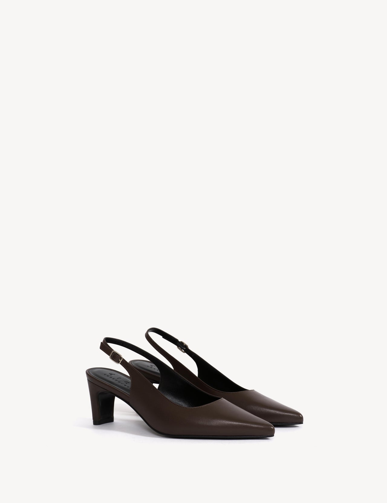 Liz Slingback Pump In Dark brown Calfskin
