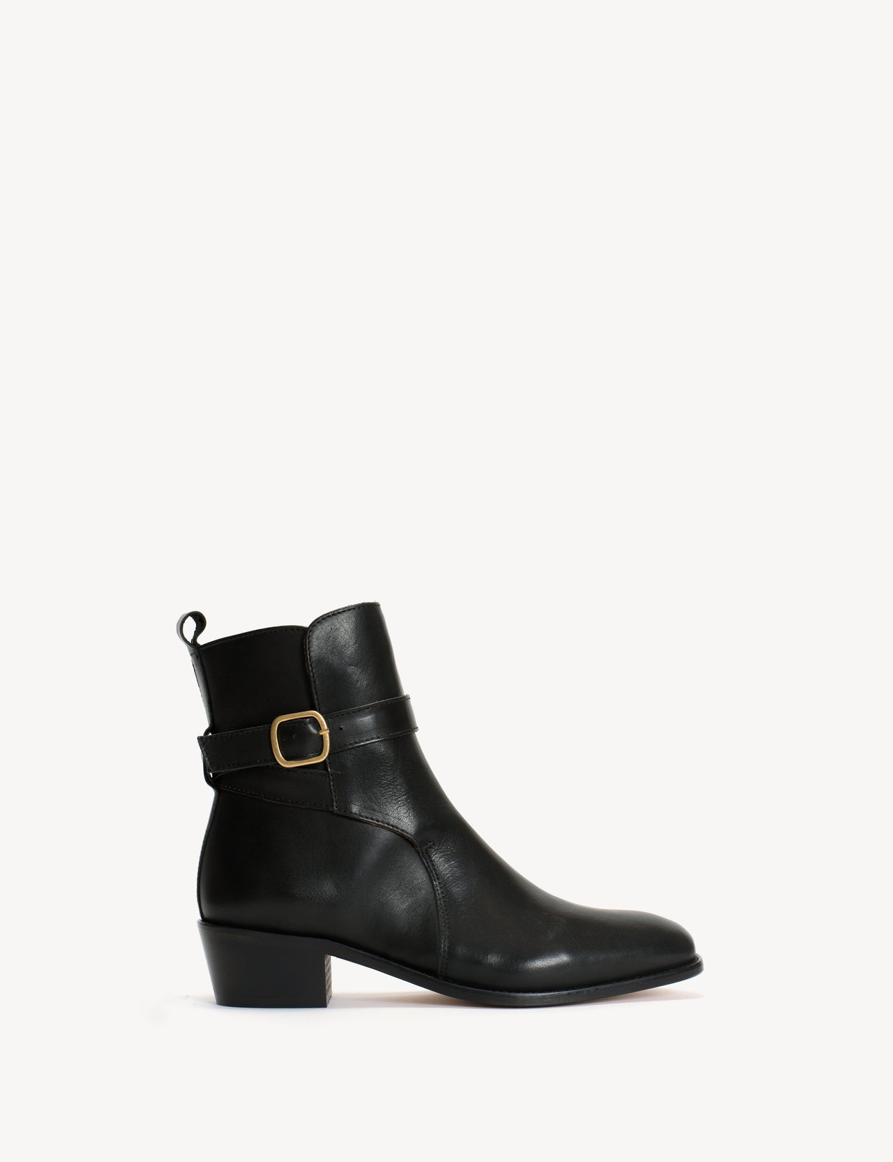 Celina Jodhpur Boot In Black Calfskin