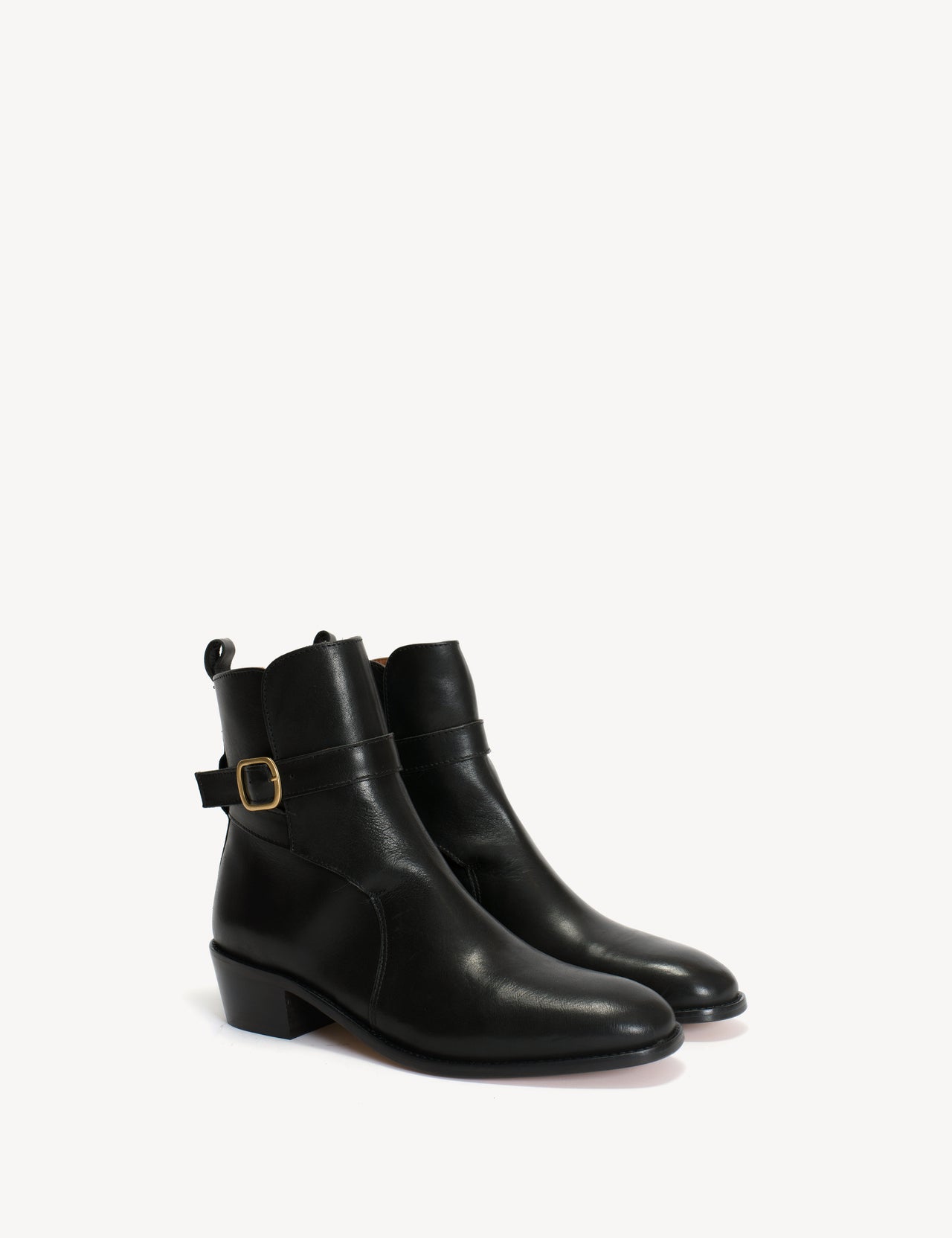 Celina Jodhpur Boot In Black Calfskin