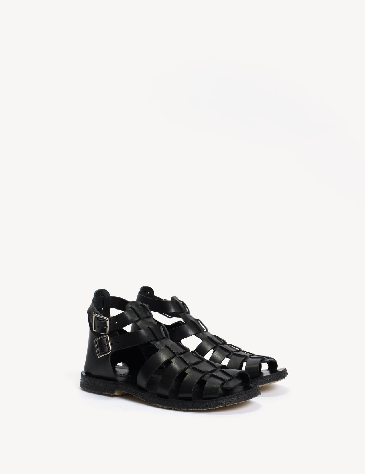 Gladiator Sandal In Black calfskin
