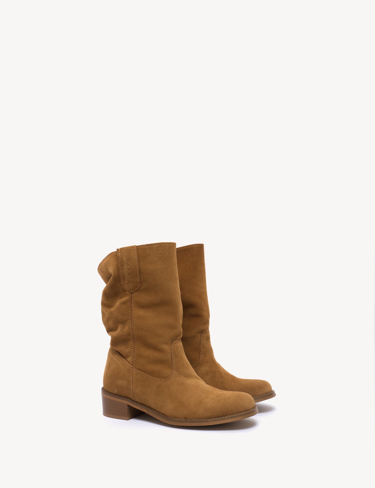 Julia Gaucho Boot In Dark Tan Calf Suede