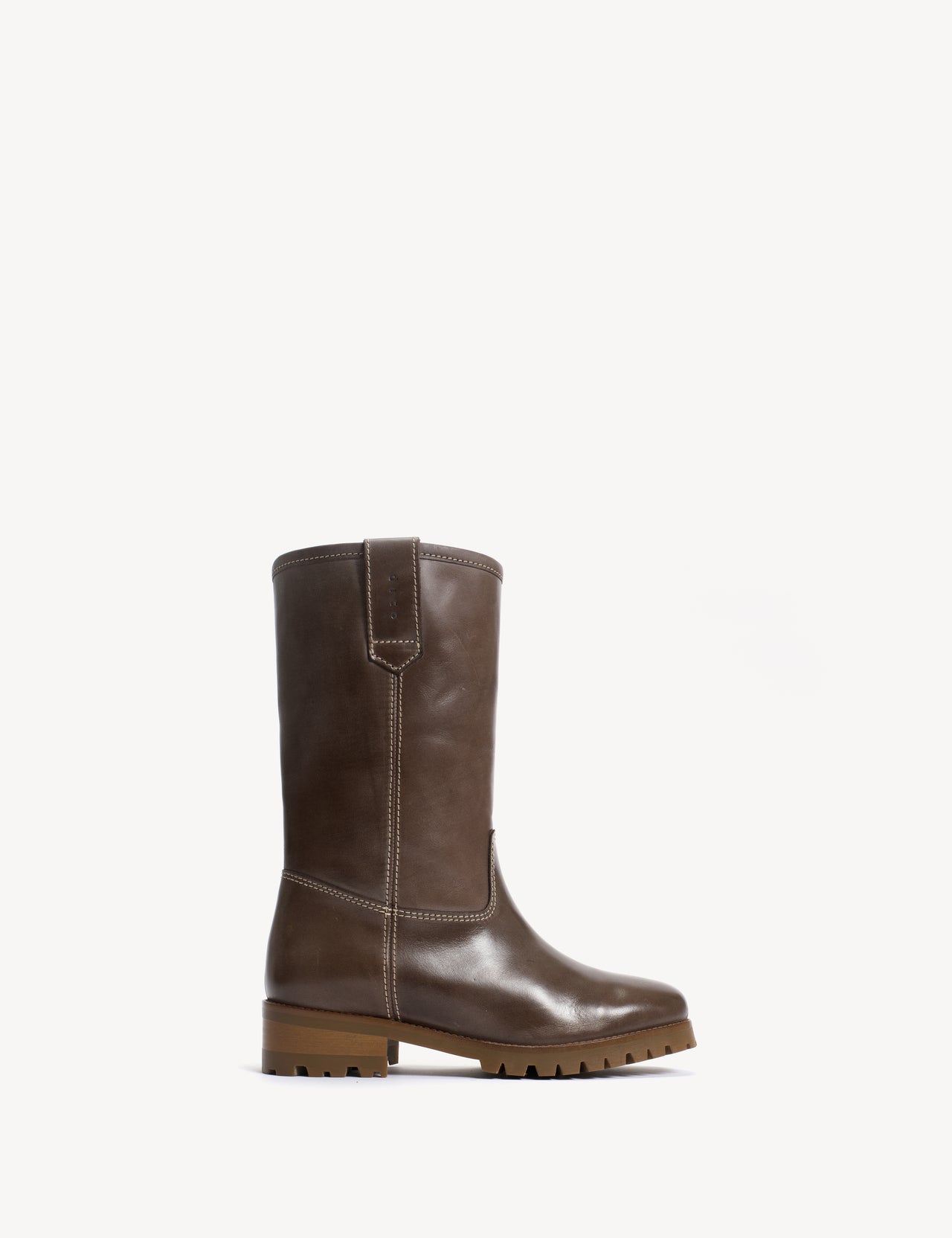Kimmi Boot In Dark Brown Escovado Leather