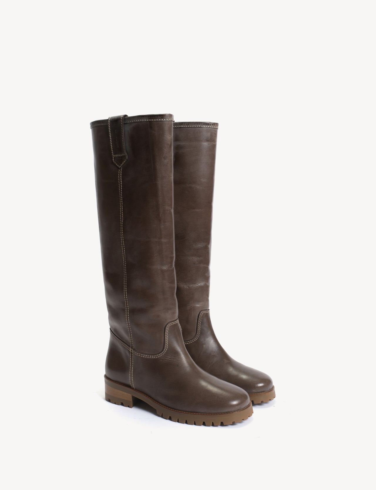 Kimmi High Boot In Dark Brown Escovado Leather