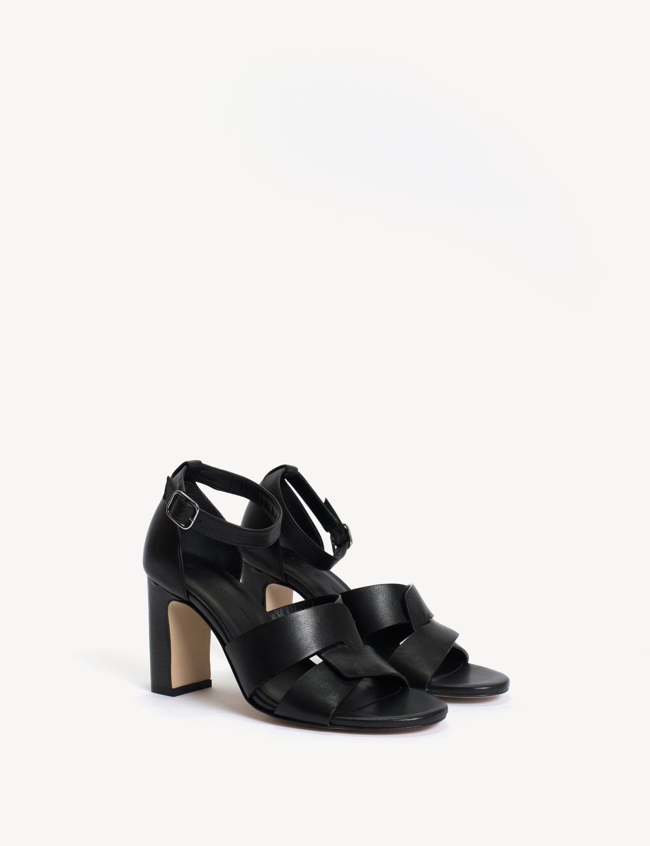 Lulu High Sandal In Black Calfskin