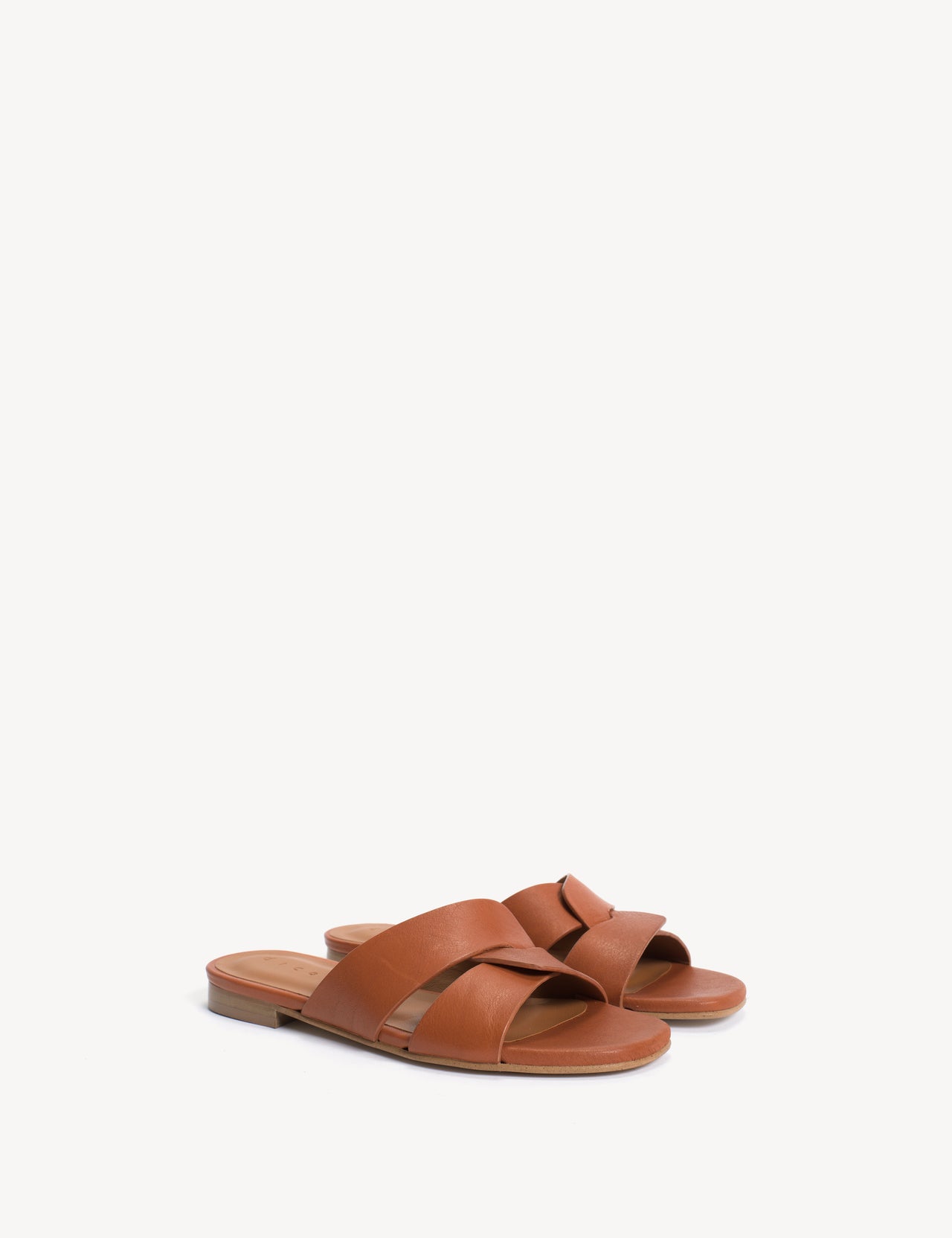 Lulu Mule In Dark Tan Calfskin
