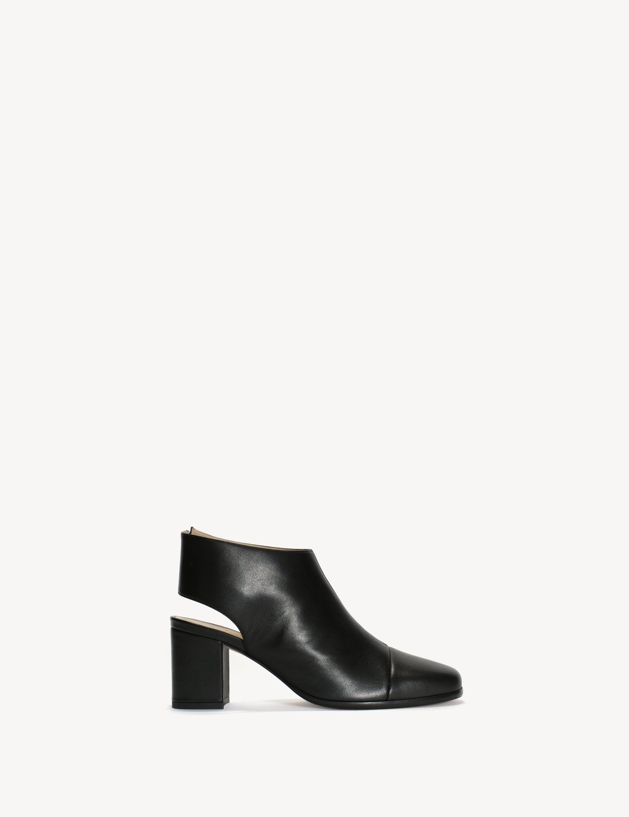 May Open Heel In Black Calfskin