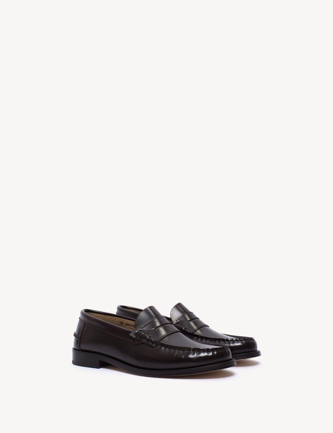 Moccasin Penny Loafer In Bordeaux Polido Leather