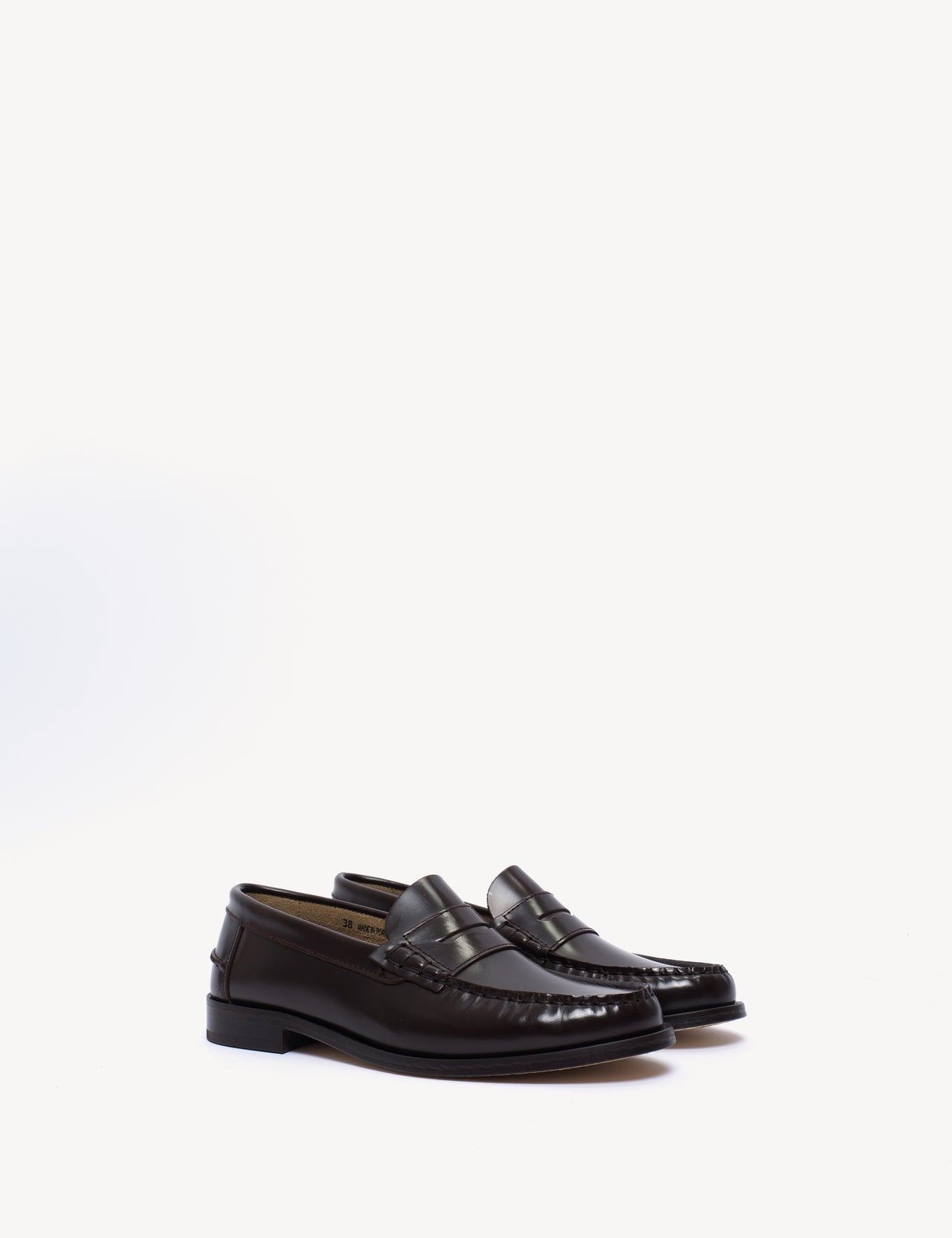 Moccasin Penny Loafer In Bordeaux Polido Leather