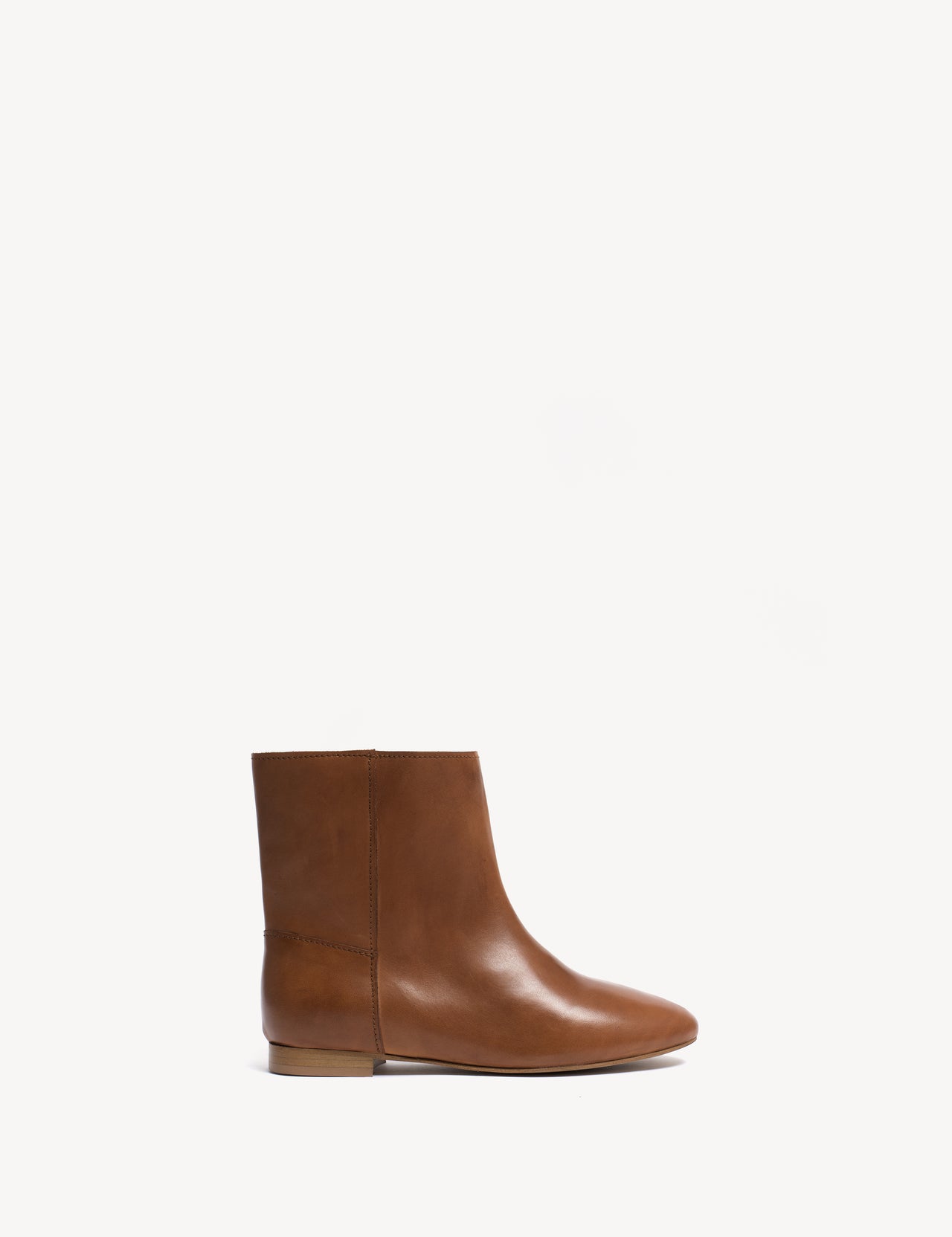 Nadine Boot In Dark Tan Calfskin