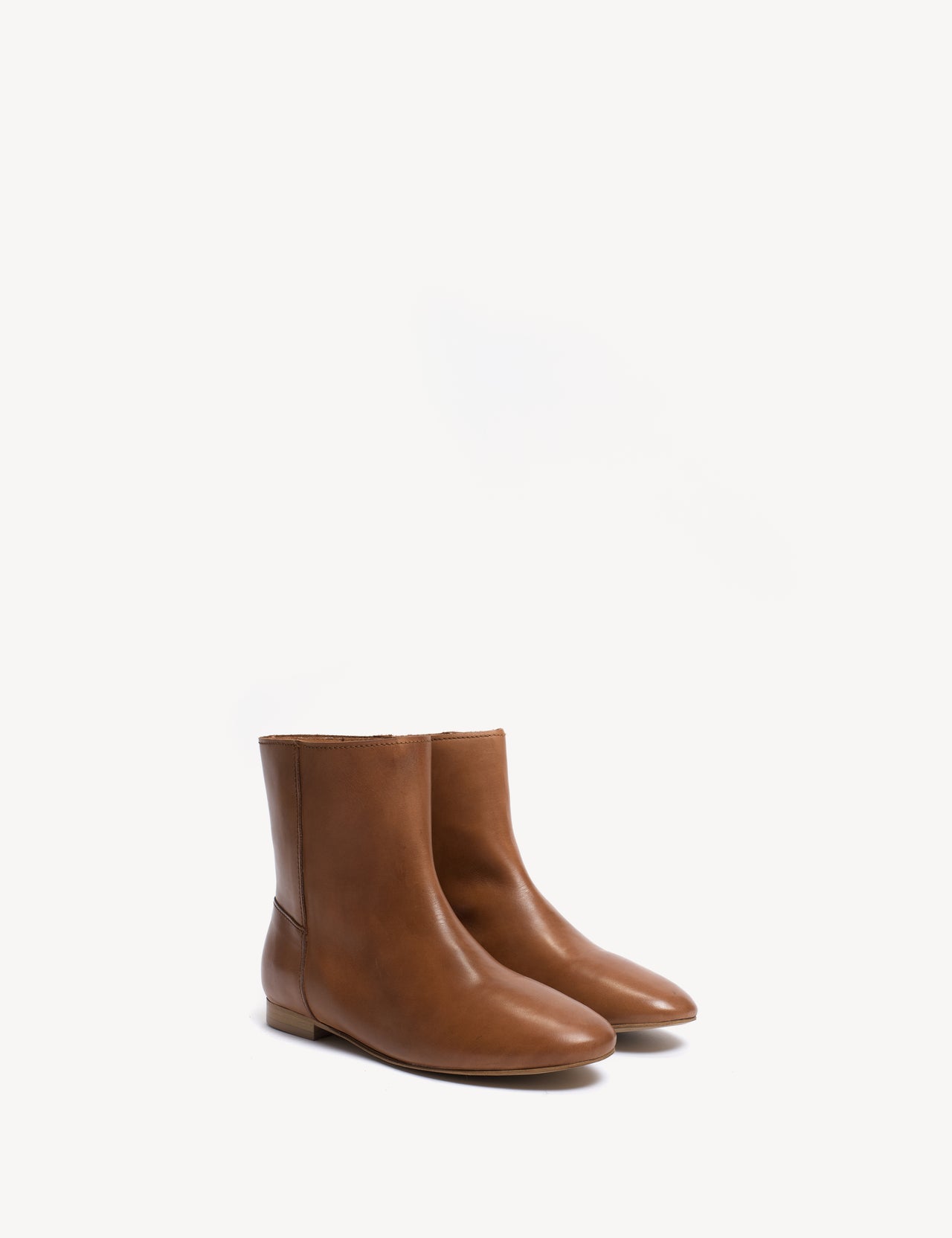 Nadine Boot In Dark Tan Calfskin