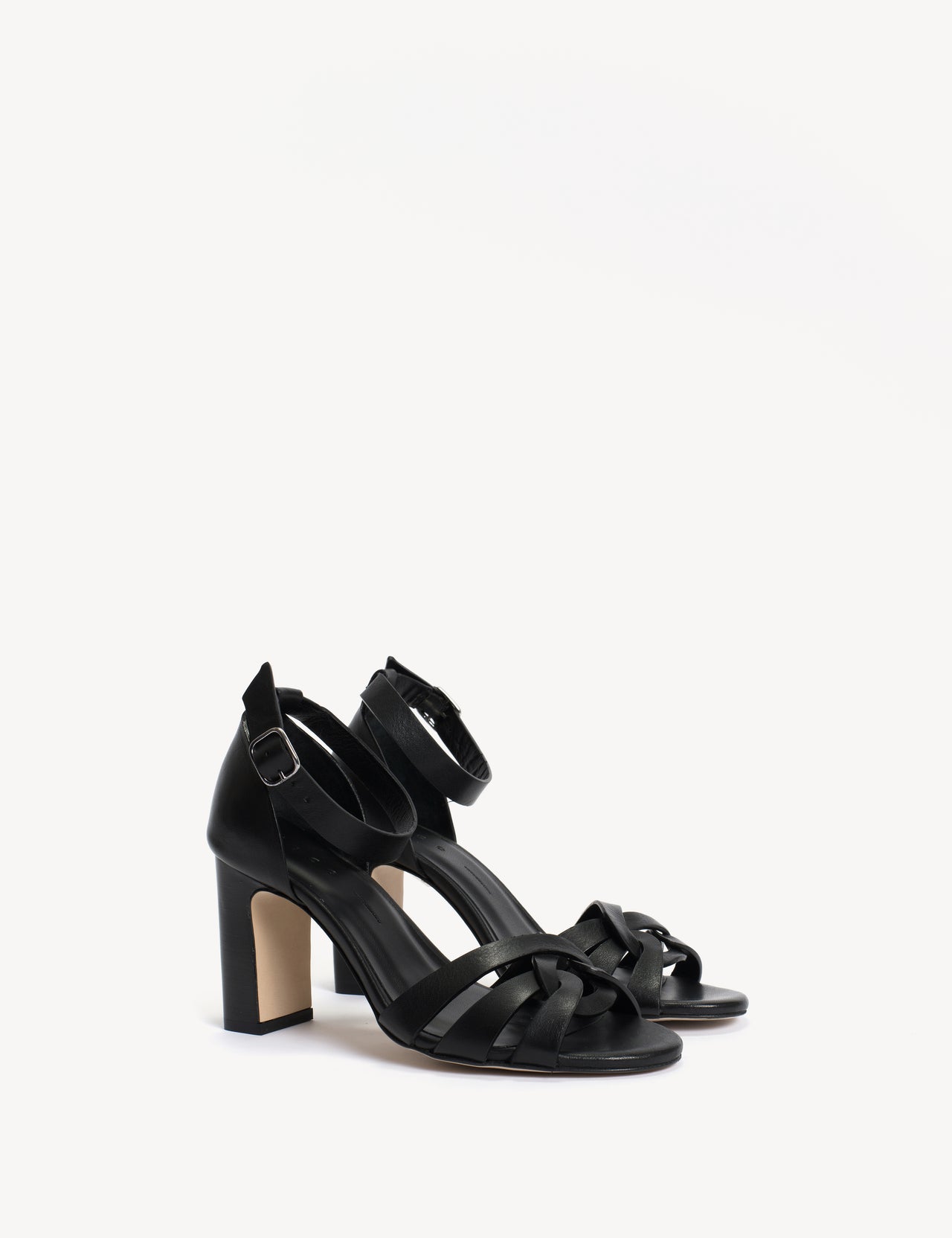 Sasha High Sandal In Black Calfskin