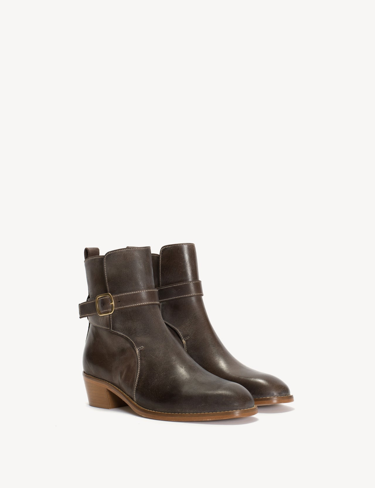Celina Jodhpur Boot In Brown Escovado Leather