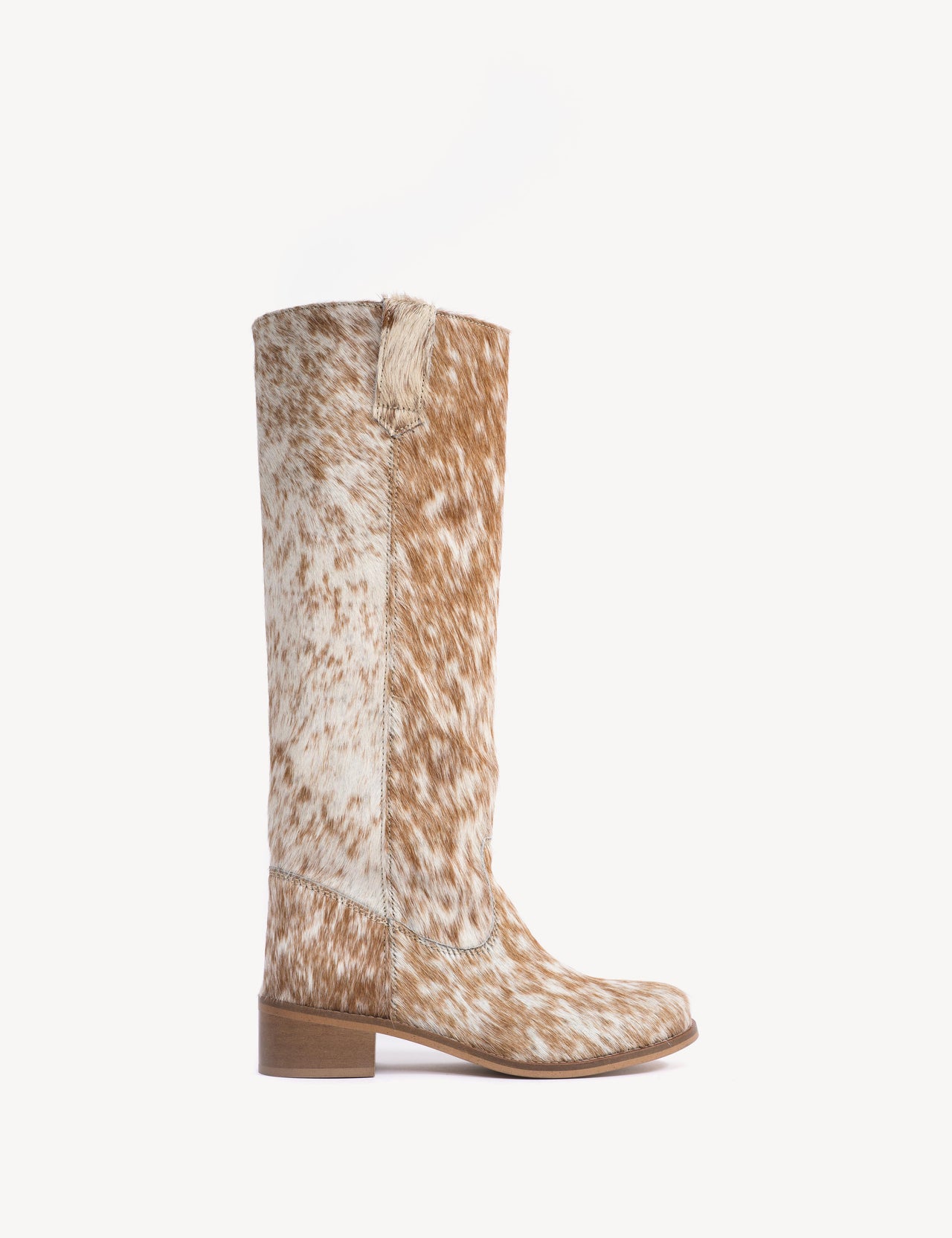 Ann Gaucho Boot In Beige Shades Cow Fur