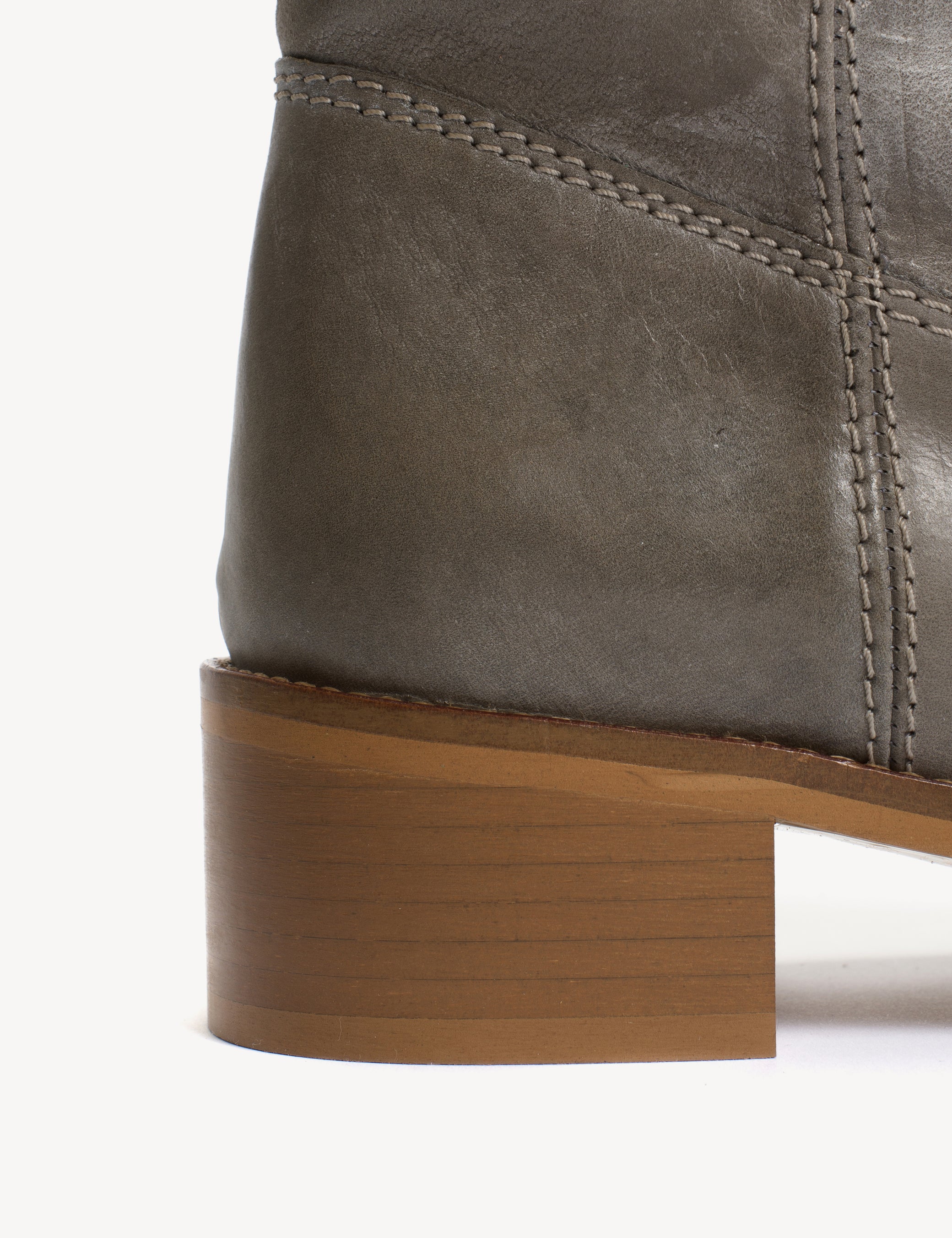 Ann Gaucho Boot In Concrete Grey Escovado Leather - Dico Copenhagen Ann Gaucho Boot In Concrete Grey Escovado Leather - Dico Copenhagen