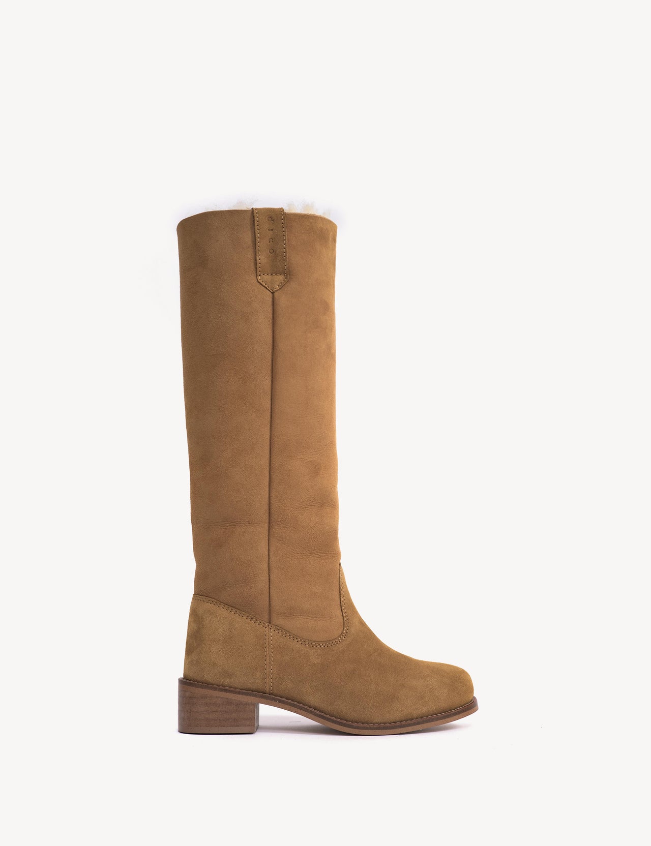 Ann Gaucho Boot In Tan Shearling Fur
