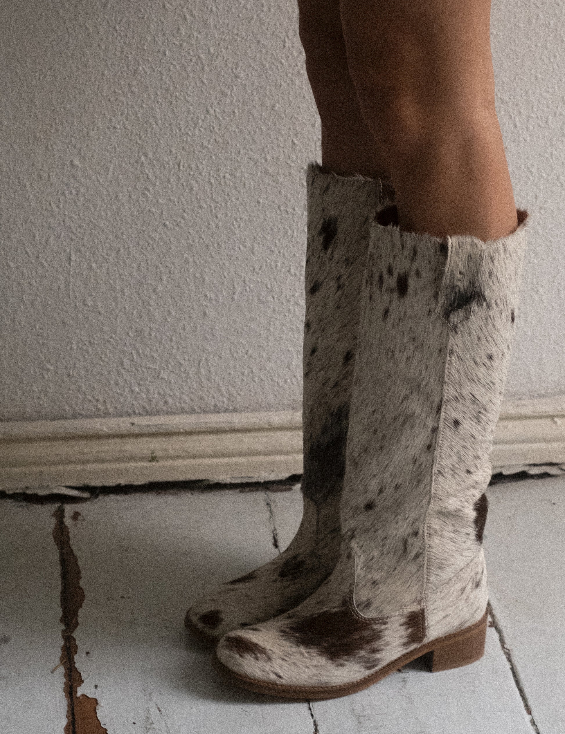 Ann Gaucho Boot In Cow Fur