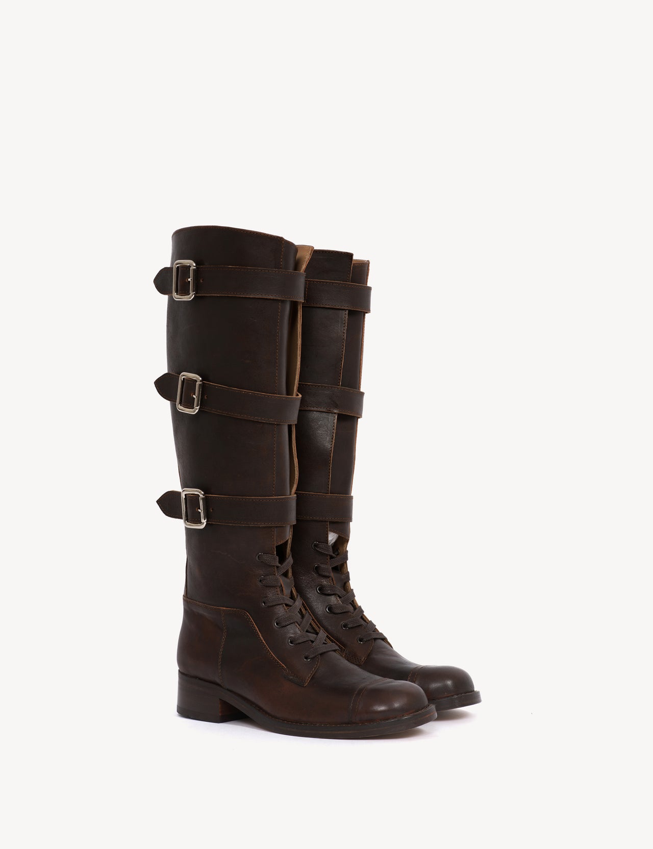 Lou Boots In Dark Brown Calfskin