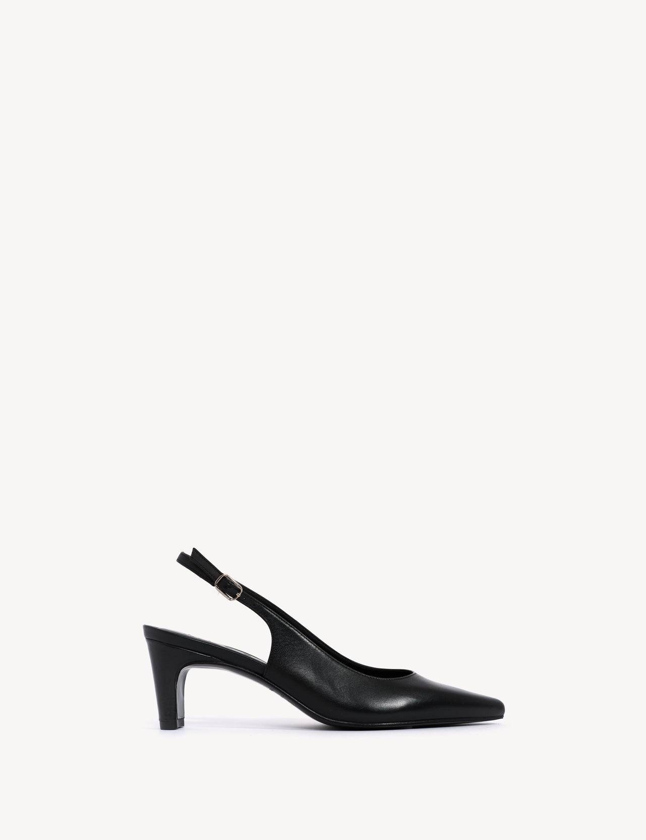 Liz Slingback Pump In Black Calfskin