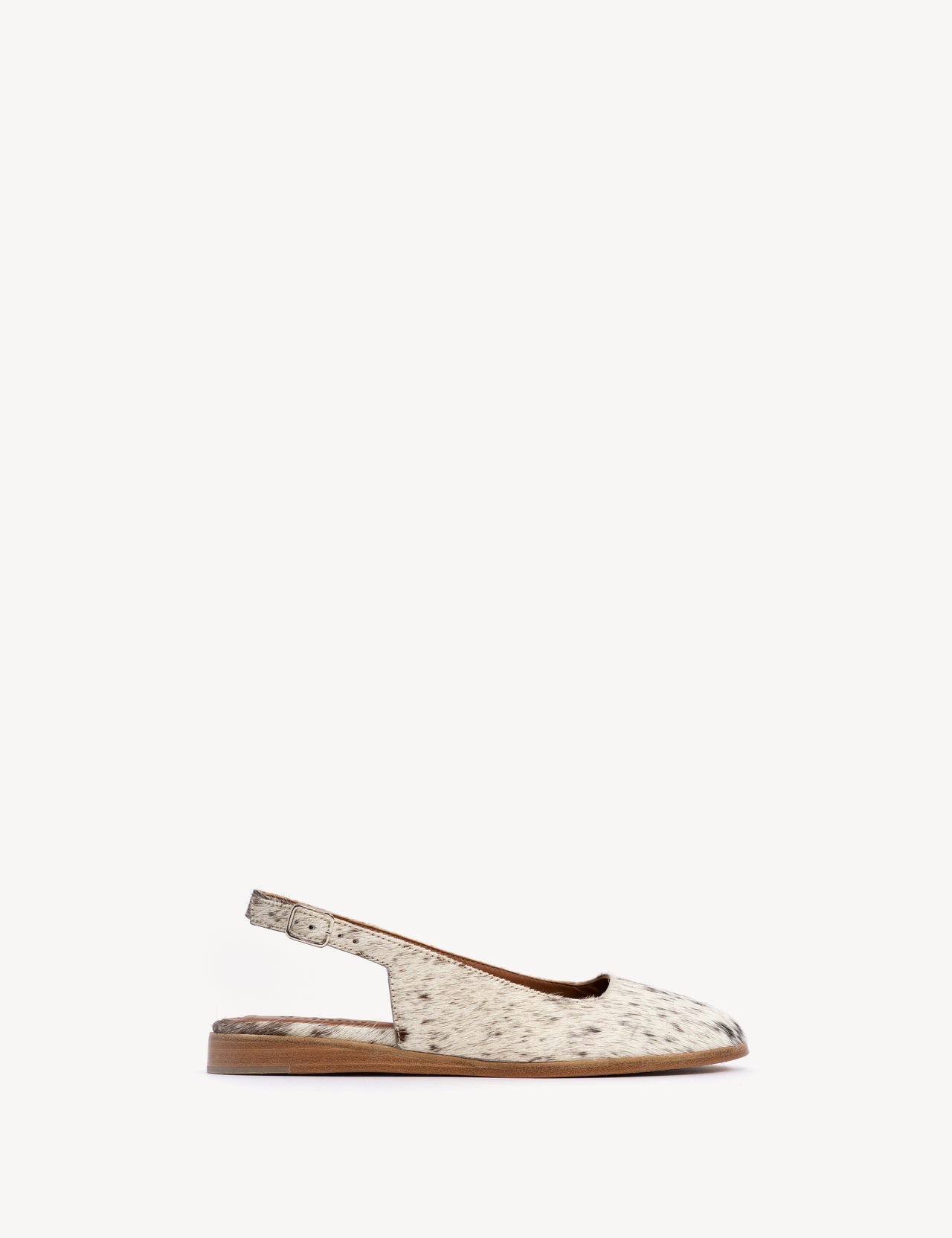 Moa Slingback Flats In Brown Shades Cow Fur