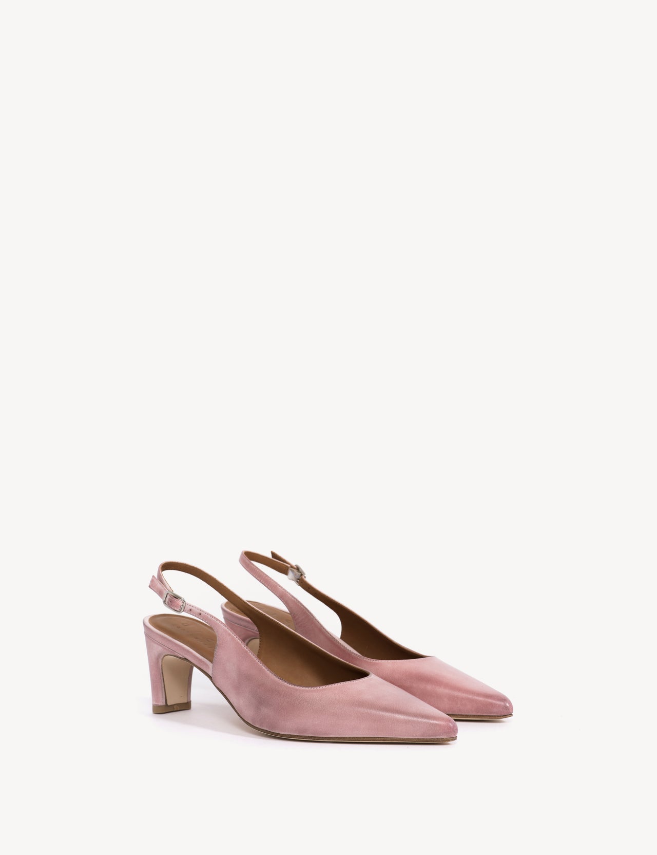 Liz Slingback Pump In Pink Escovado Leather