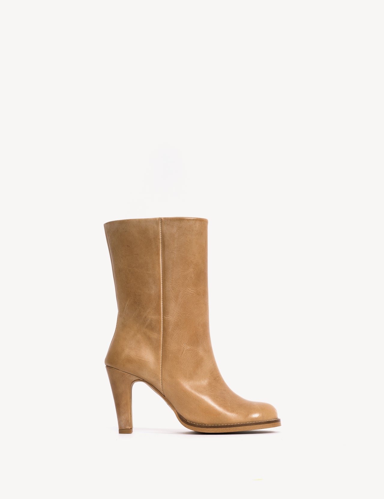 Jules Boot In Dark Tan Escovado Leather