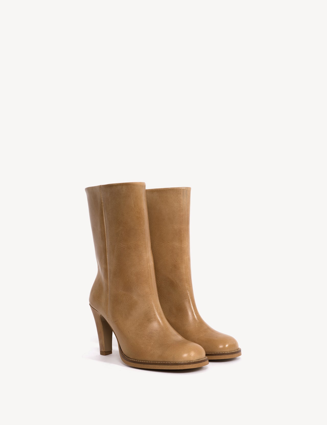 Jules Boot In Dark Tan Escovado Leather