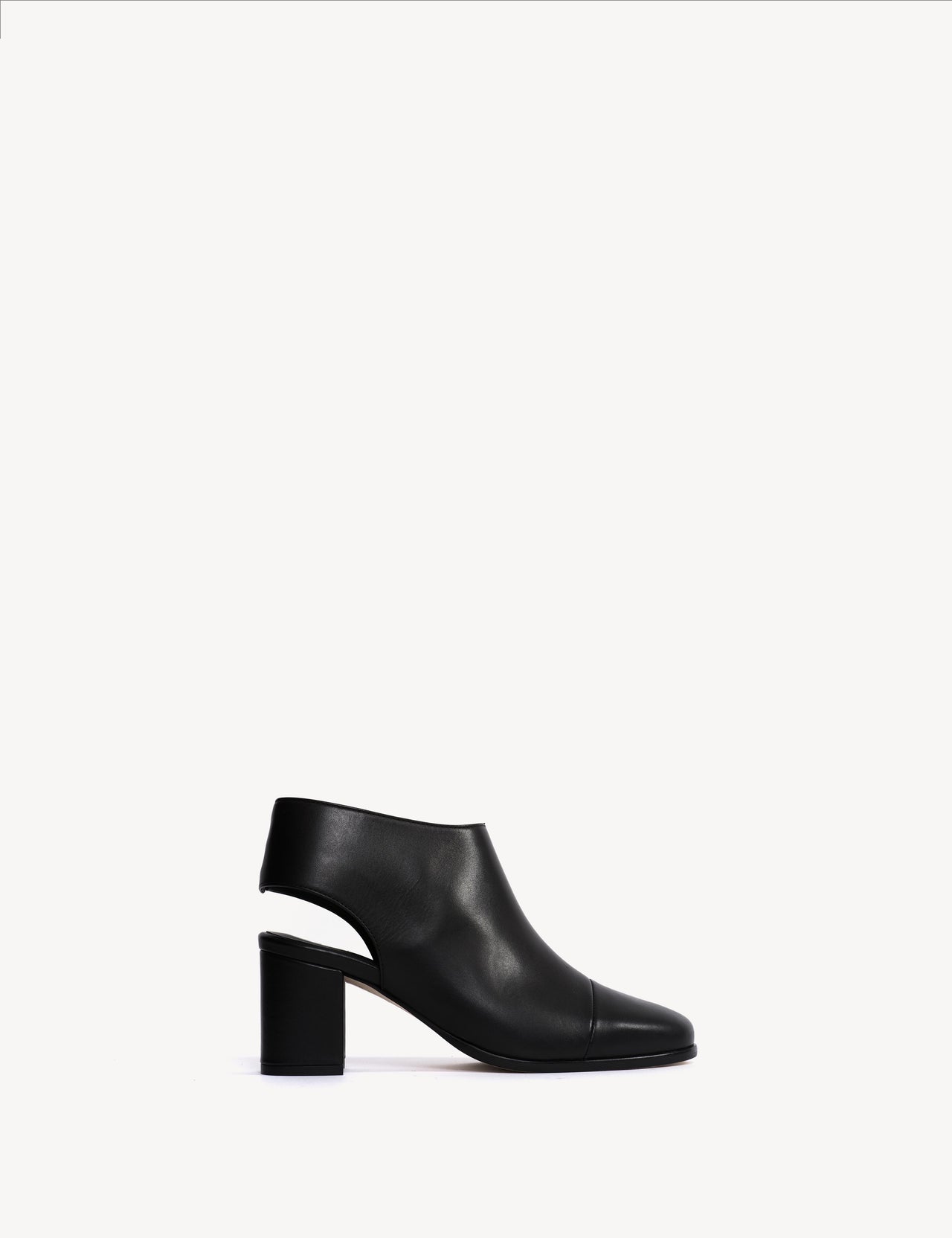May Open Heel In Black Calfskin