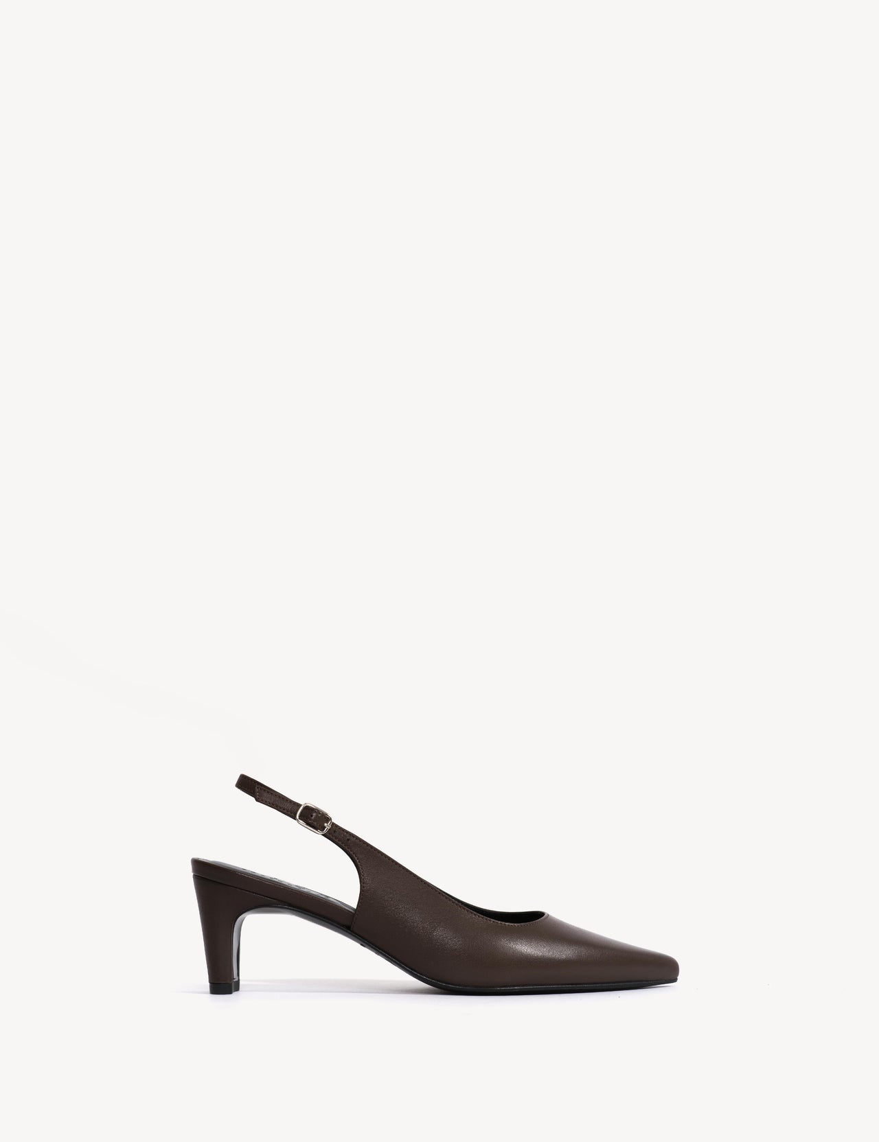 Liz Slingback Pump In Dark brown Calfskin