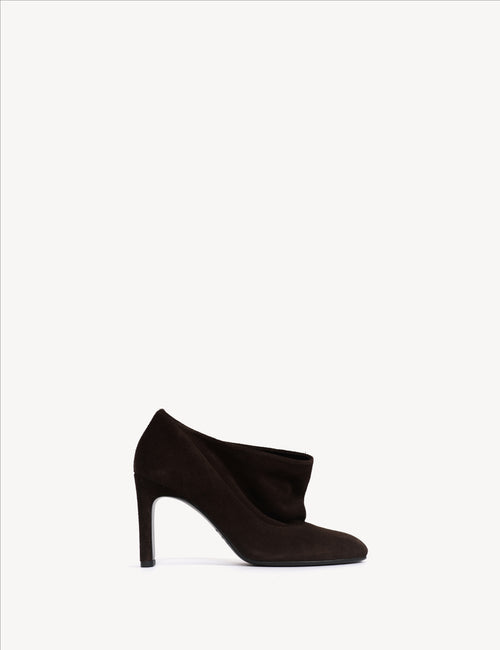 Lara Boots In Dark Brown Calf Suede