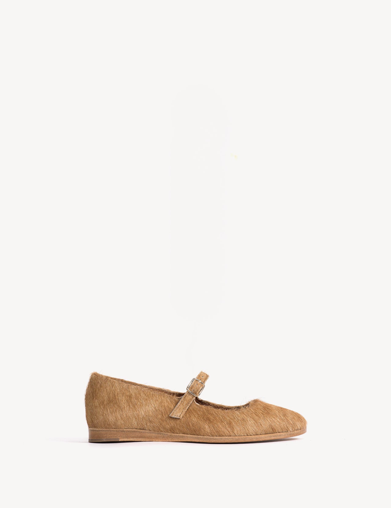 Ines Flats In Beige Shades Cow Fur