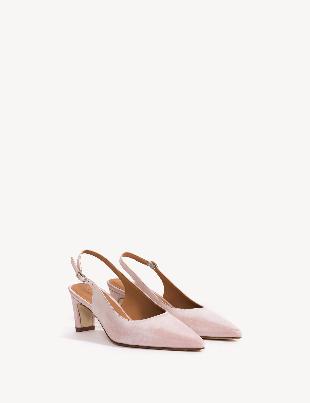 Liz Slingback Pump In Pink Escovado Leather