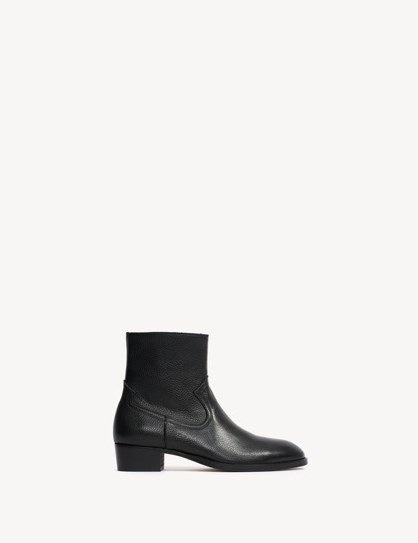 Bruno Boot In Black Grained Calfskin