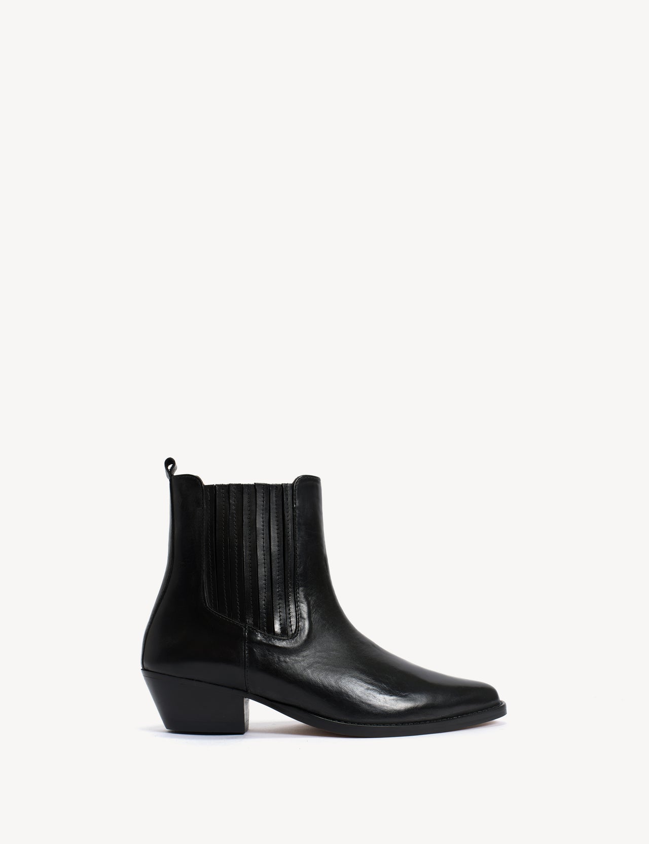 Dasha Chelsea Boot In Black Escovado Leather