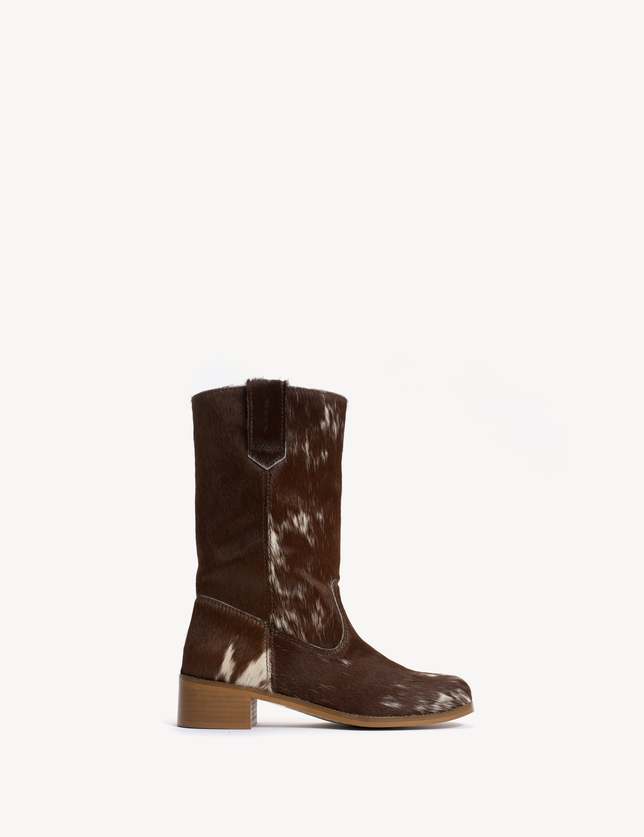 Julia Gaucho Boot In Brown Shades Cow Fur