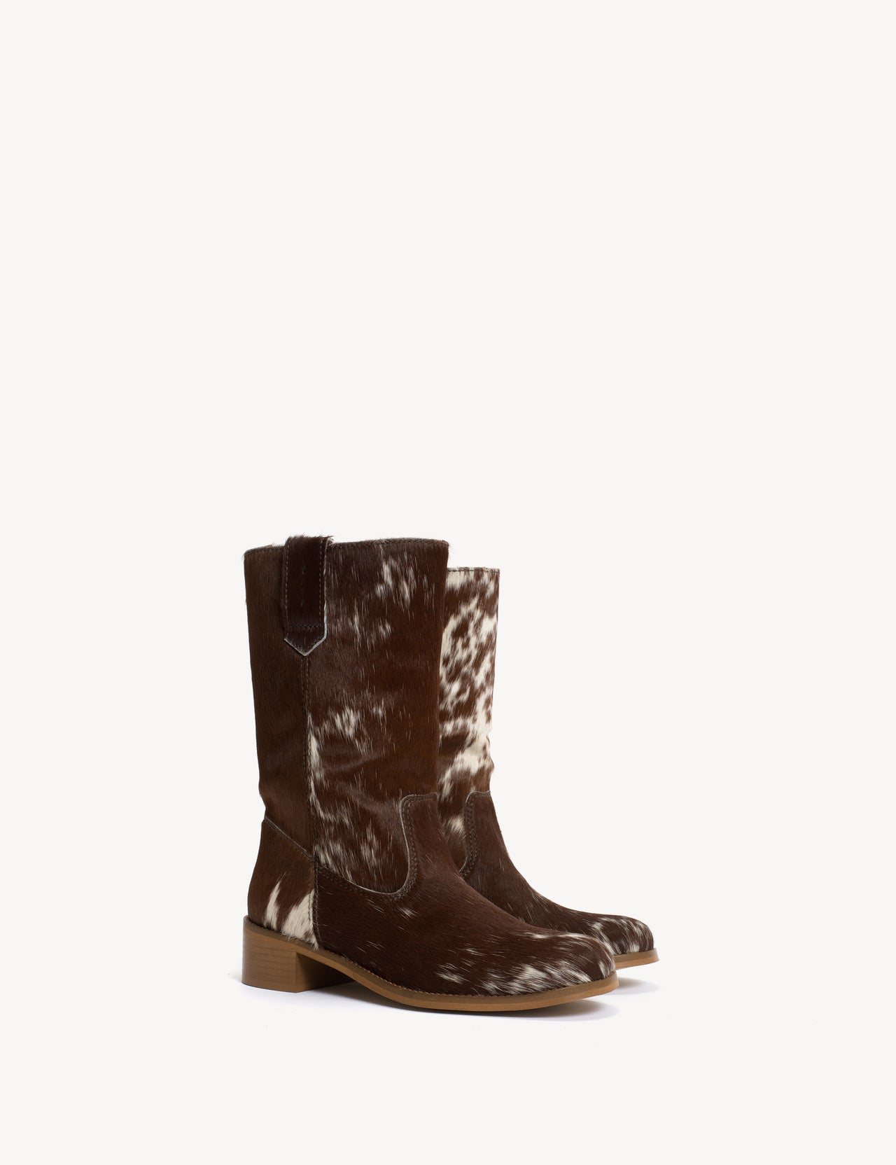 Julia Gaucho Boot In Brown Shades Cow Fur