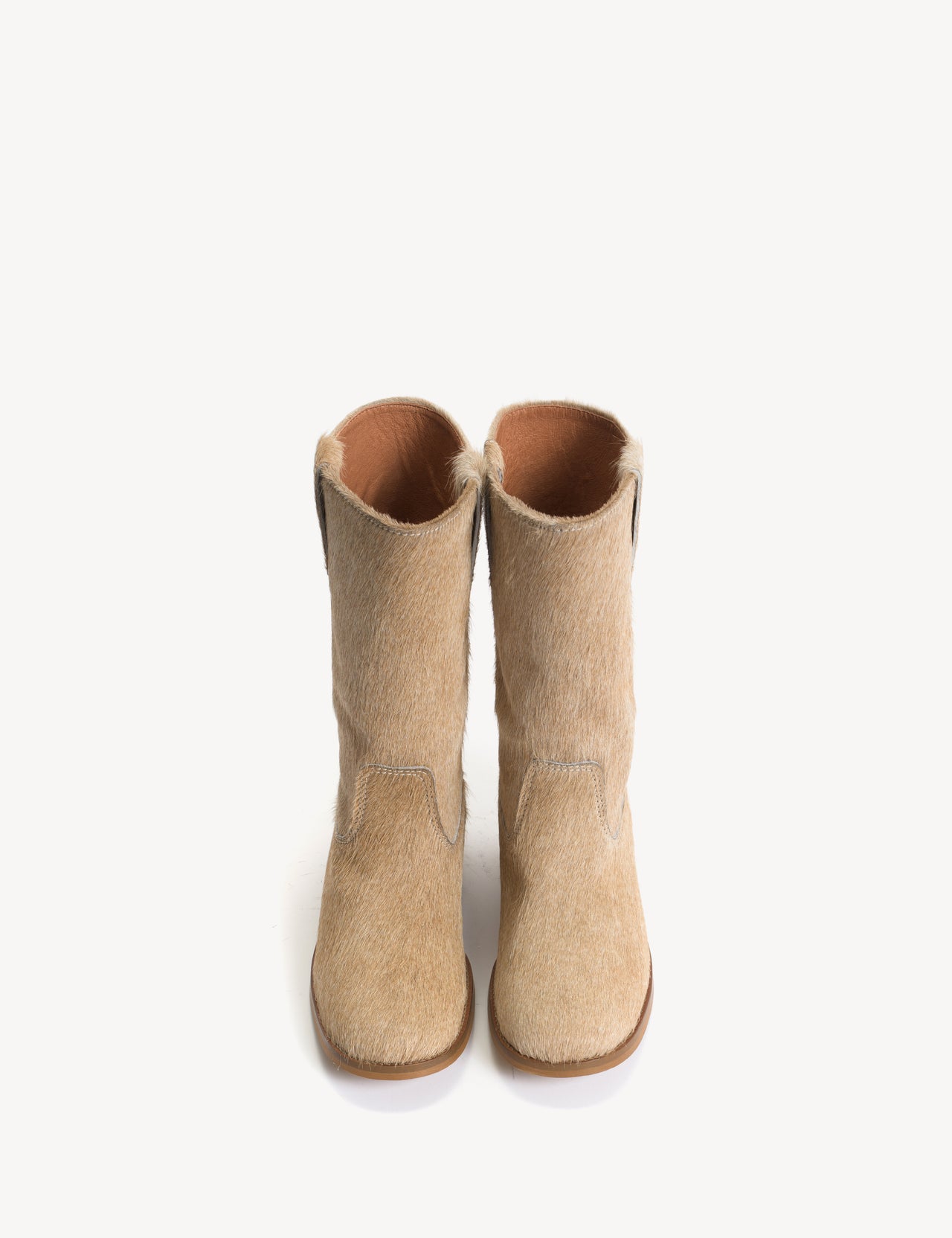 Julia Gaucho Boot In Beige Shades Cow Fur