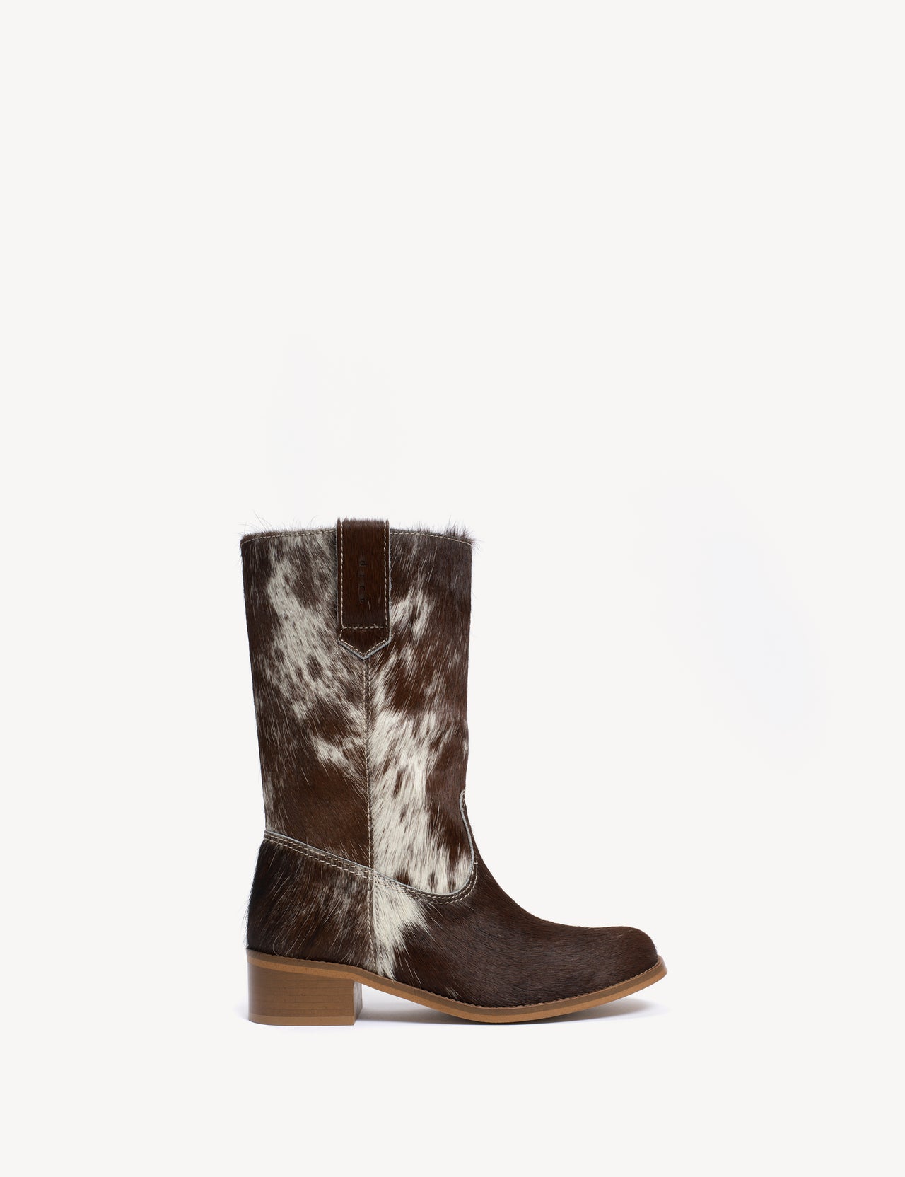 Julia Gaucho Boot In Shades Of Brown Cow Fur