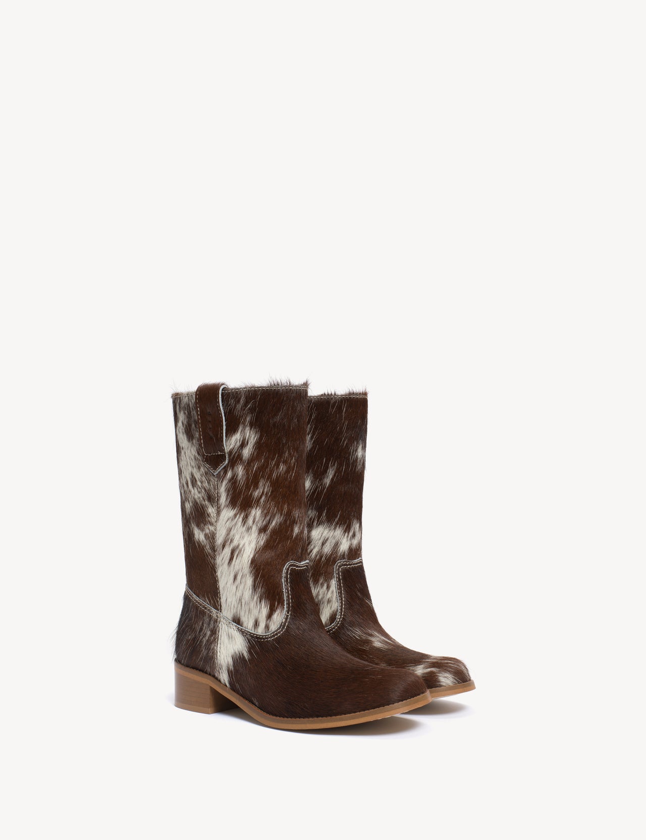 Julia Gaucho Boot In Shades Of Brown Cow Fur