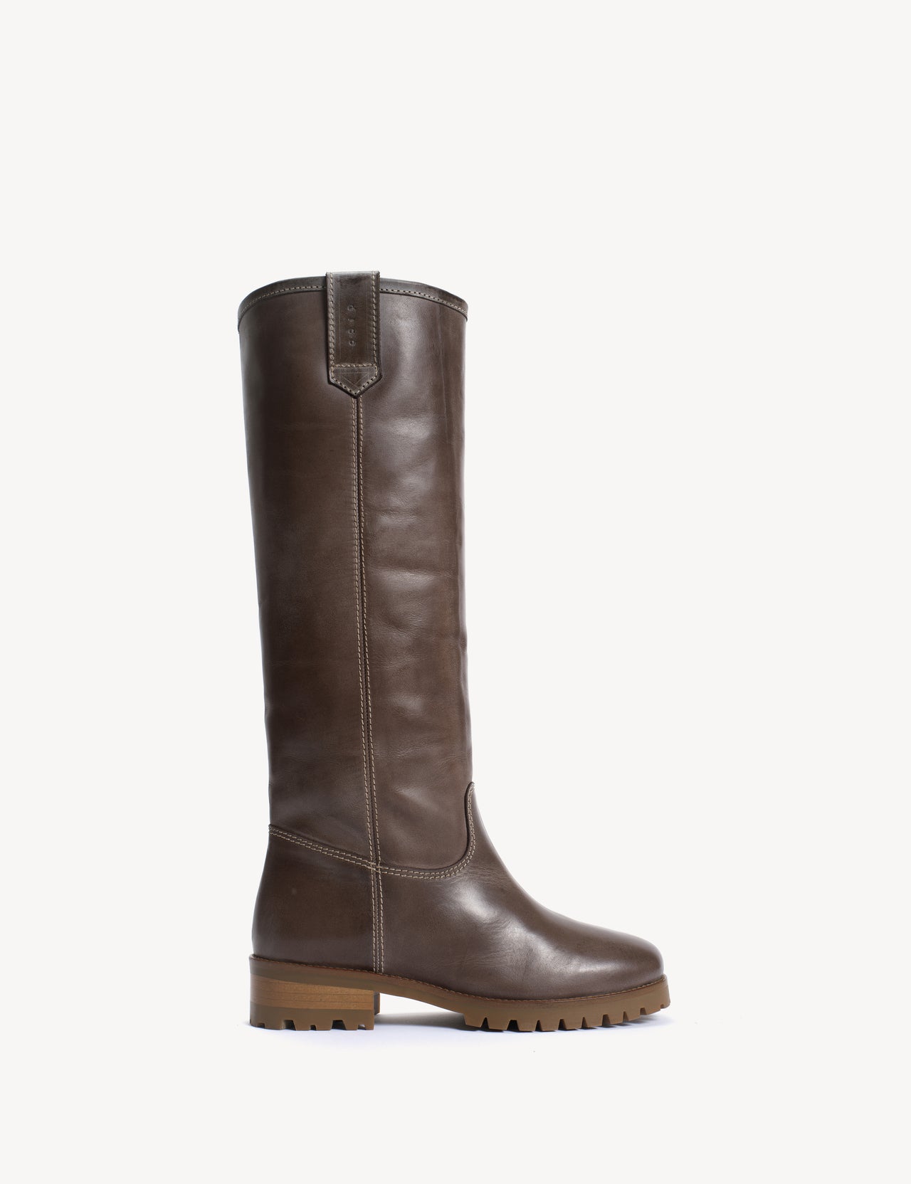 Kimmi High Boot In Dark Brown Escovado Leather
