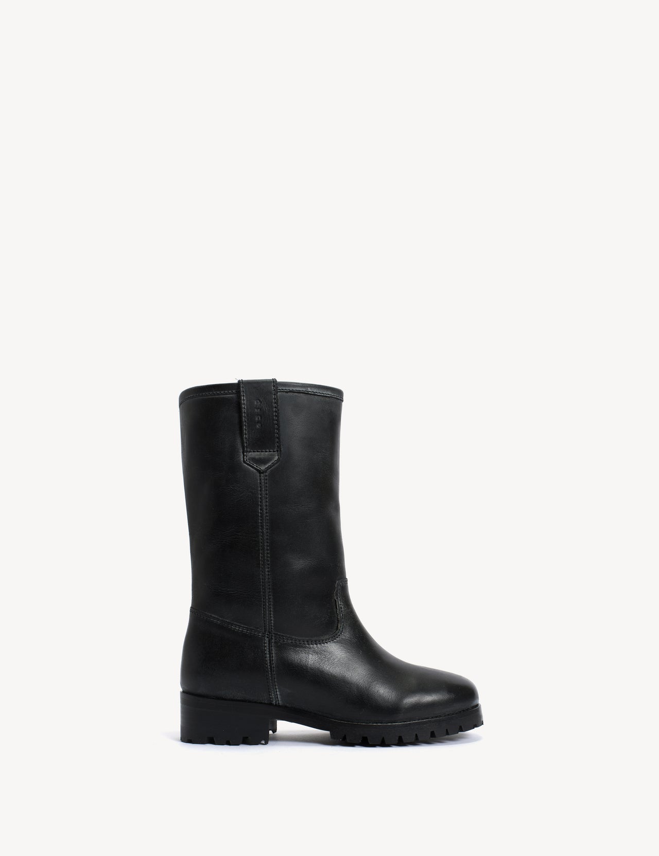 Kimmi Boot In Charcoal Black Escovado Leather