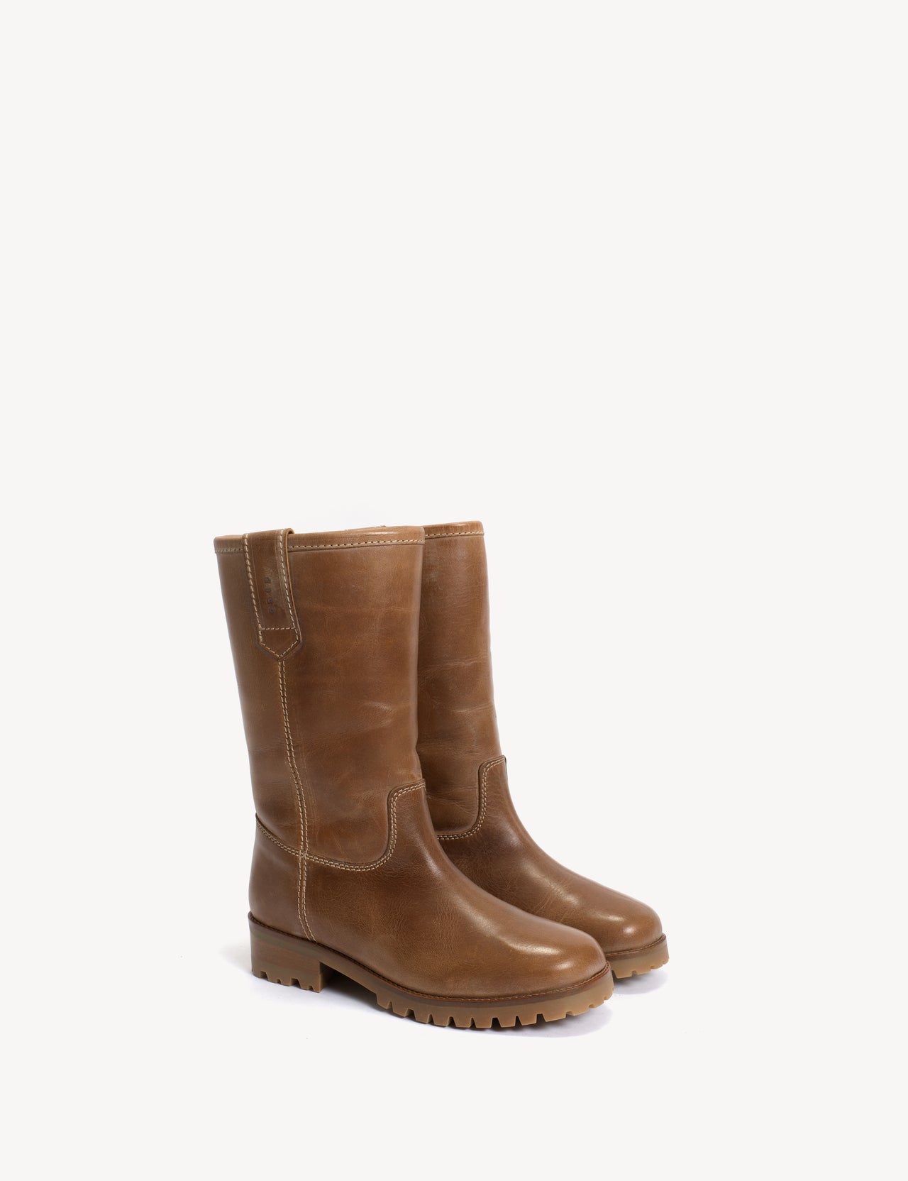 Kimmi Boot In Dark Tan Escovado Leather